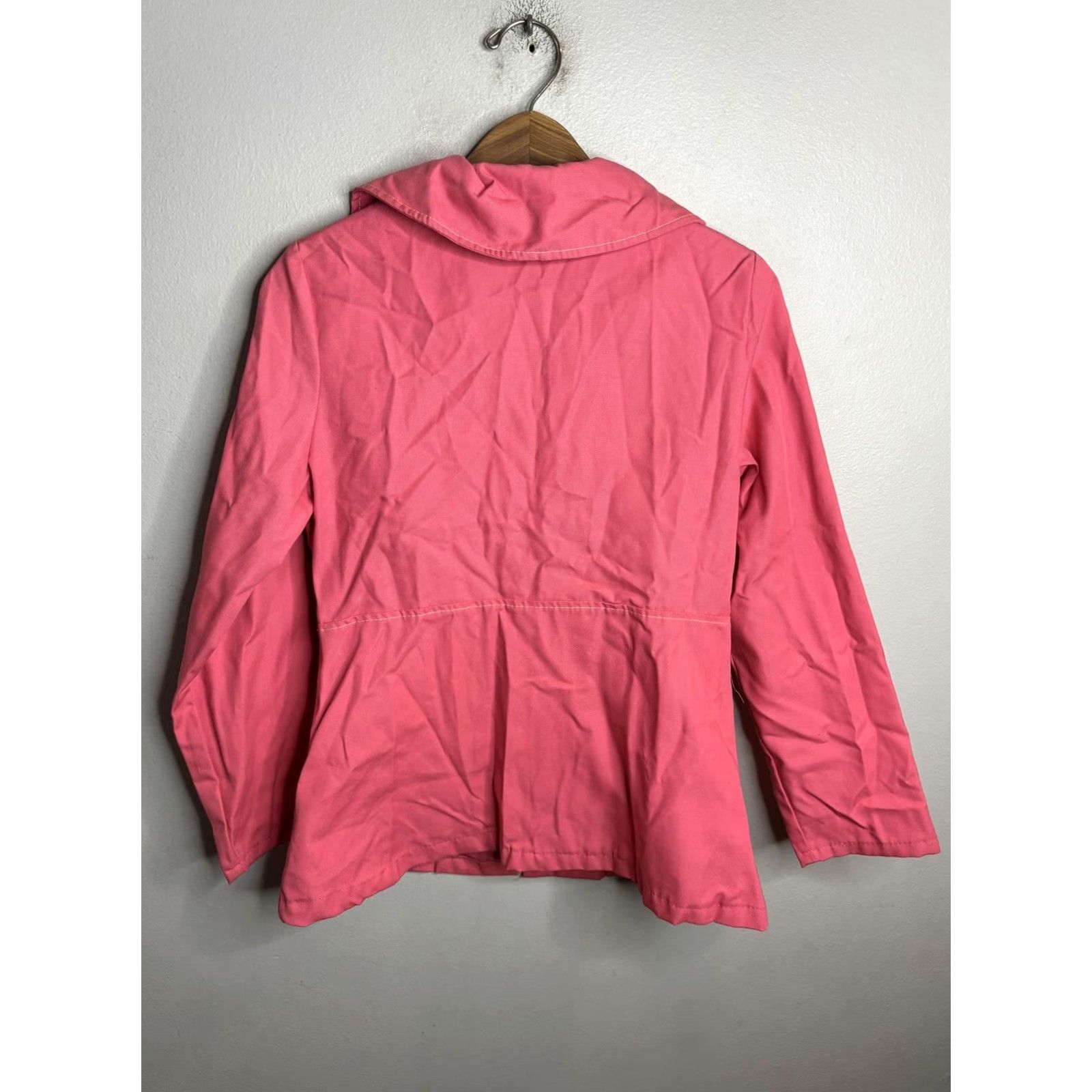 Etro VINTAGE Jacket Womens Small Full Zip Collared Pockets Retro 70s 80s Pink Size S / US 4 / IT 40 - 5 Thumbnail