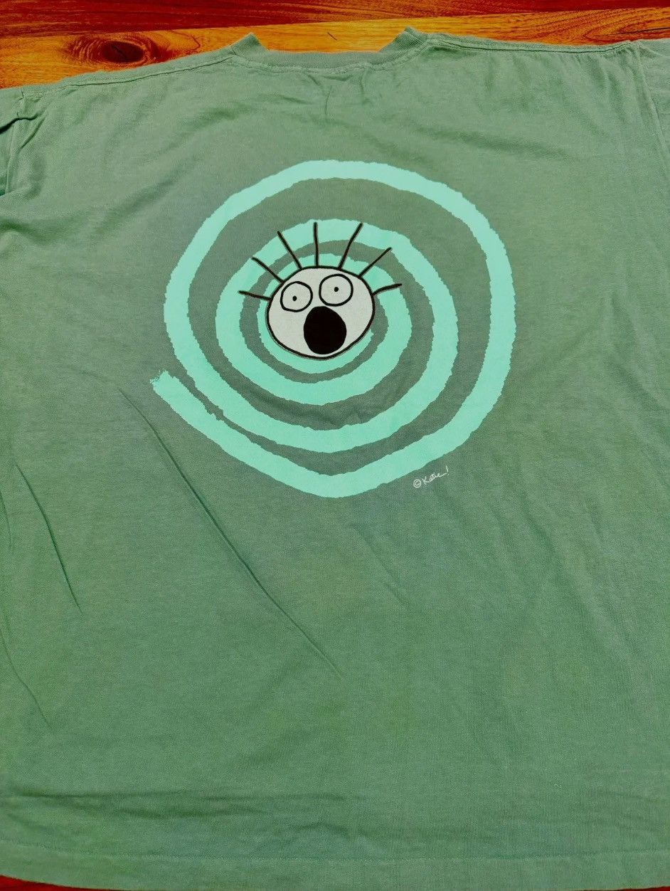 Vintage Scared Guy Green Spiral tee Size US XL / EU 56 / 4 - 2 Thumbnail