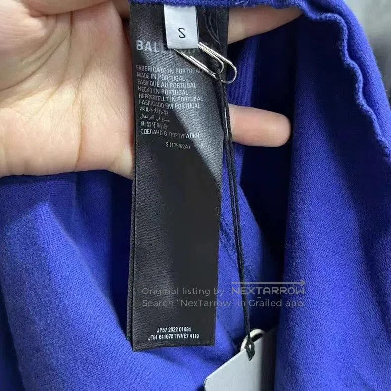 Balenciaga Balenciaga Blue Logo Print Oversized Tee. Size US XS / EU 42 / 0 - 3 Thumbnail