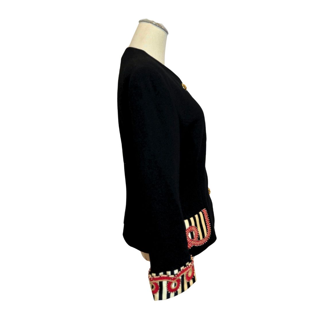Versace 90s Gianni Versace Vintage Couture Statement Jacket Size M / US 6-8 / IT 42-44 - 2 Thumbnail