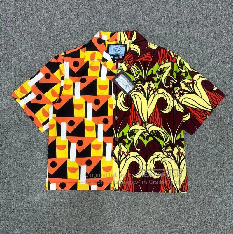 Prada Prada Colorful Short Sleeve Shirt for Men. Size US S / EU 44-46 / 1 - 1 Thumbnail