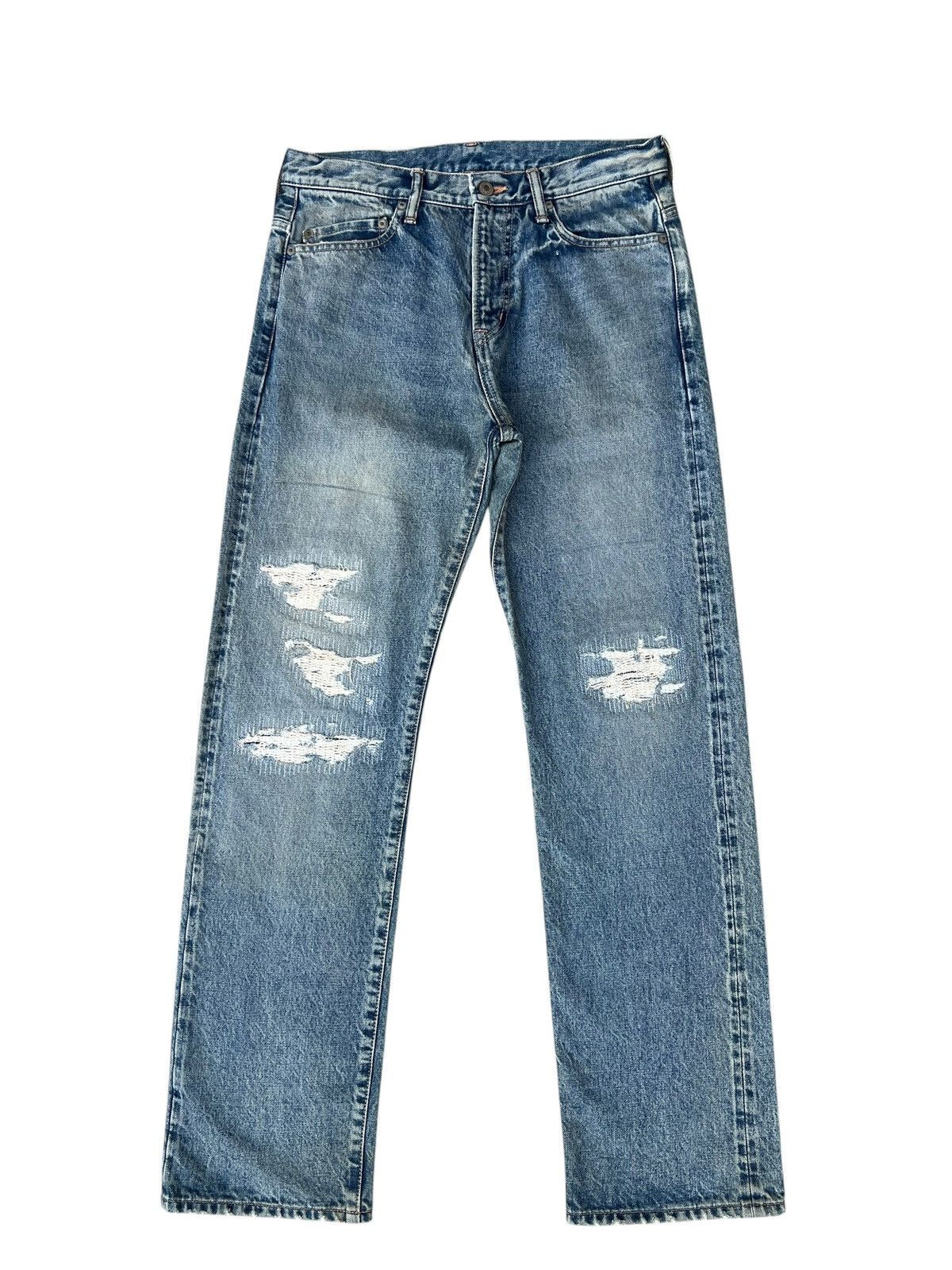 RATS JAPAN Vintage Rats Japan Distress Thick Denim Selvedge Jeans Size US 31 - 1 Thumbnail