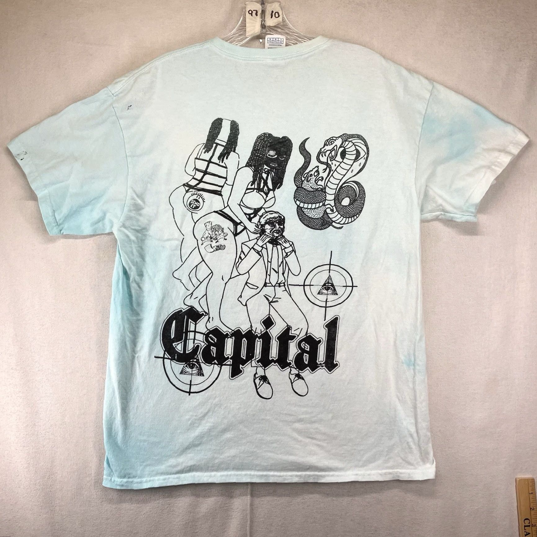 Delta VINTAGE Delta T-Shirt Unisex Adults L Crew Neck Short Sleeve Graphic Print Blue Punk Rock S&M Snakes Skulls Logo Limited Edition Band Merch 2000s Size US L / EU 52-54 / 3 - 2 Thumbnail