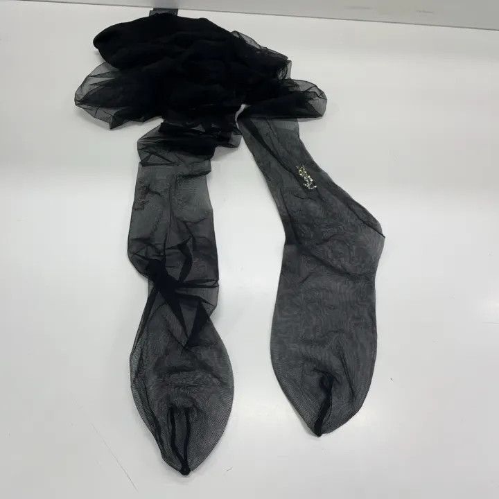 Saint Laurent Paris Saint Laurent Black Sheer Tights for Women -2507 Size 22" - 6 Thumbnail