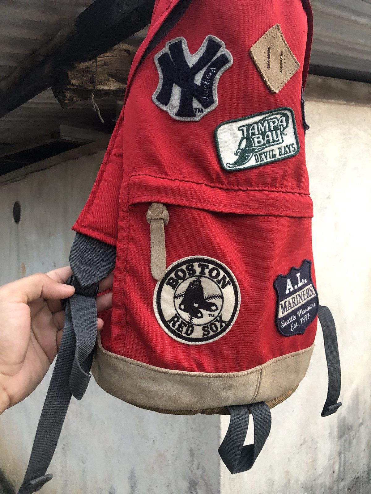 MLB Rare❗️Vintage MLB x Uniqlo Multi Patches Clup Bag Pack Size ONE SIZE - 17 Thumbnail