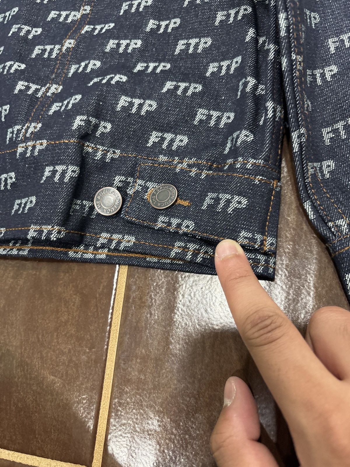 Fuck The Population NEW FTP All Over Jacquard Denim Trucker Jacket Indigo SZ XL Size US XL / EU 56 / 4 - 7 Thumbnail