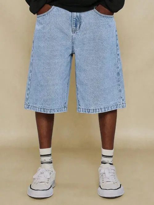 Vintage Washed Denim Jeans Drip Drill Shorts Jorts Size US 34 / EU 50 - 1 Thumbnail