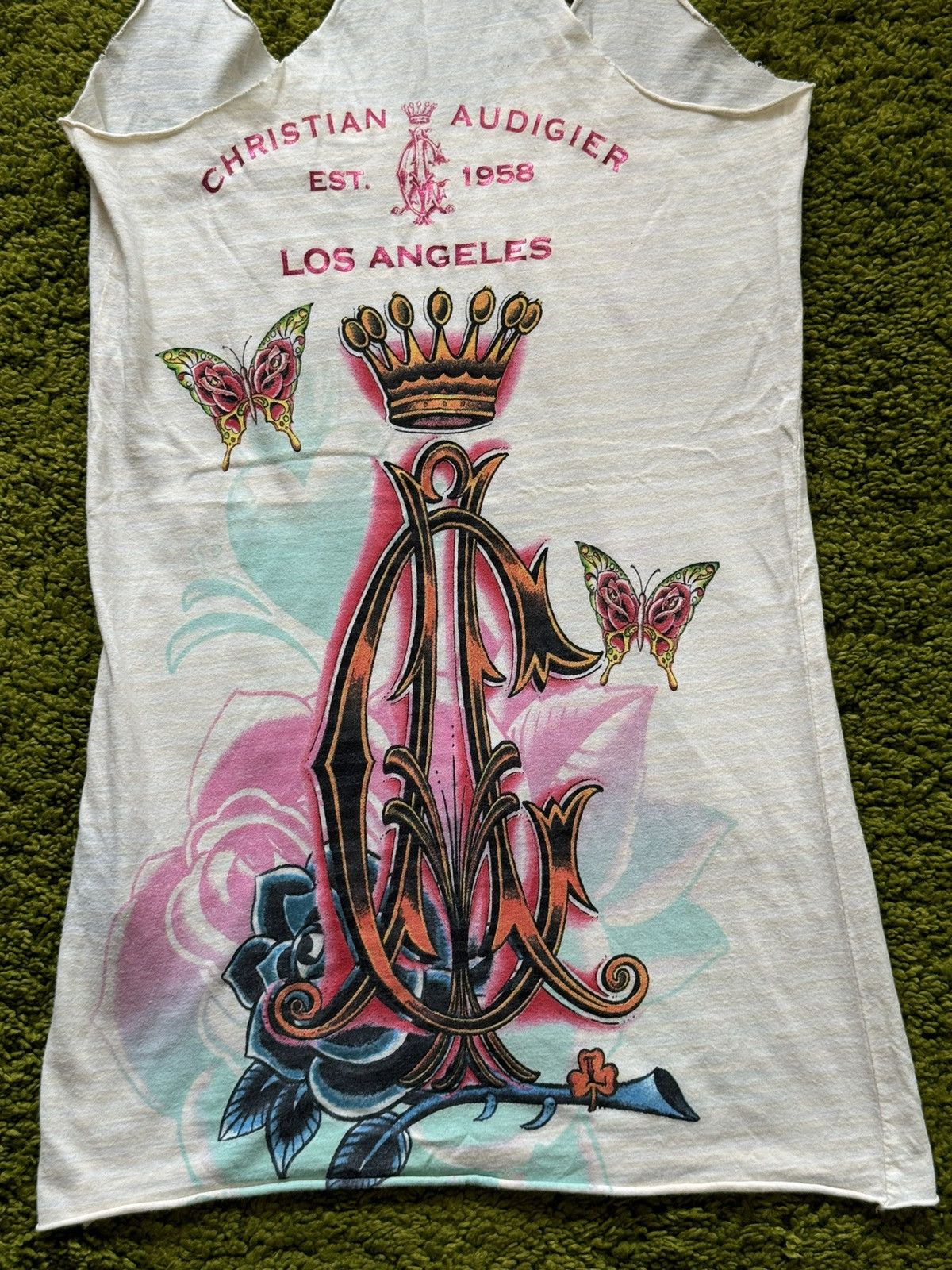 Christian Audigier × Vintage 🇺🇸 Christian Audigier 2000s vintage Y2K tattoo cami tank top Size XS / US 0-2 / IT 36-38 - 9 Thumbnail