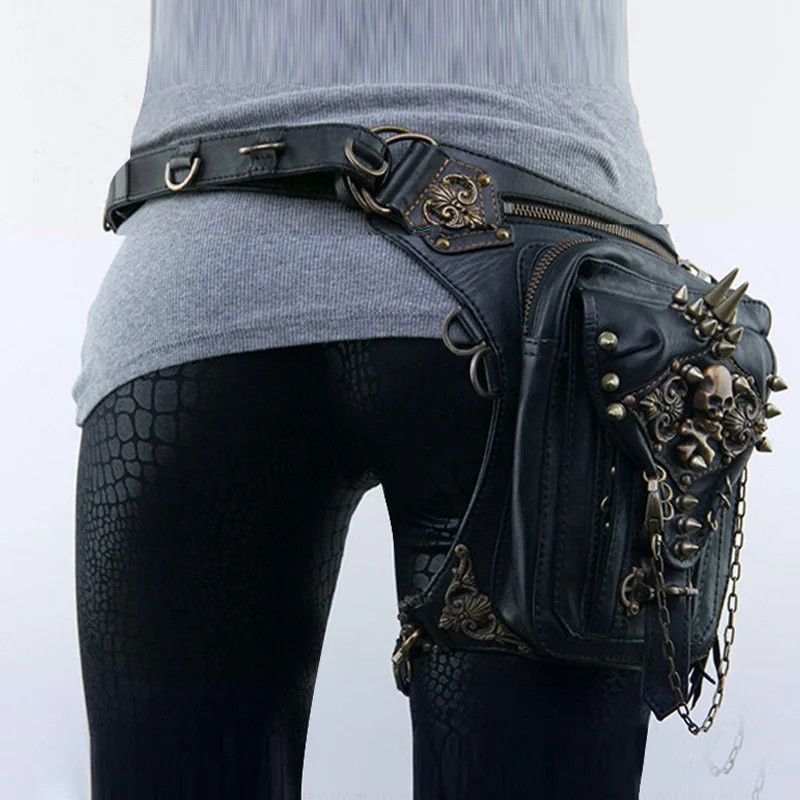 Other Crossbody Shoulder / Drop Leg Leather Punk Rock Bag Size ONE SIZE - 4 Thumbnail