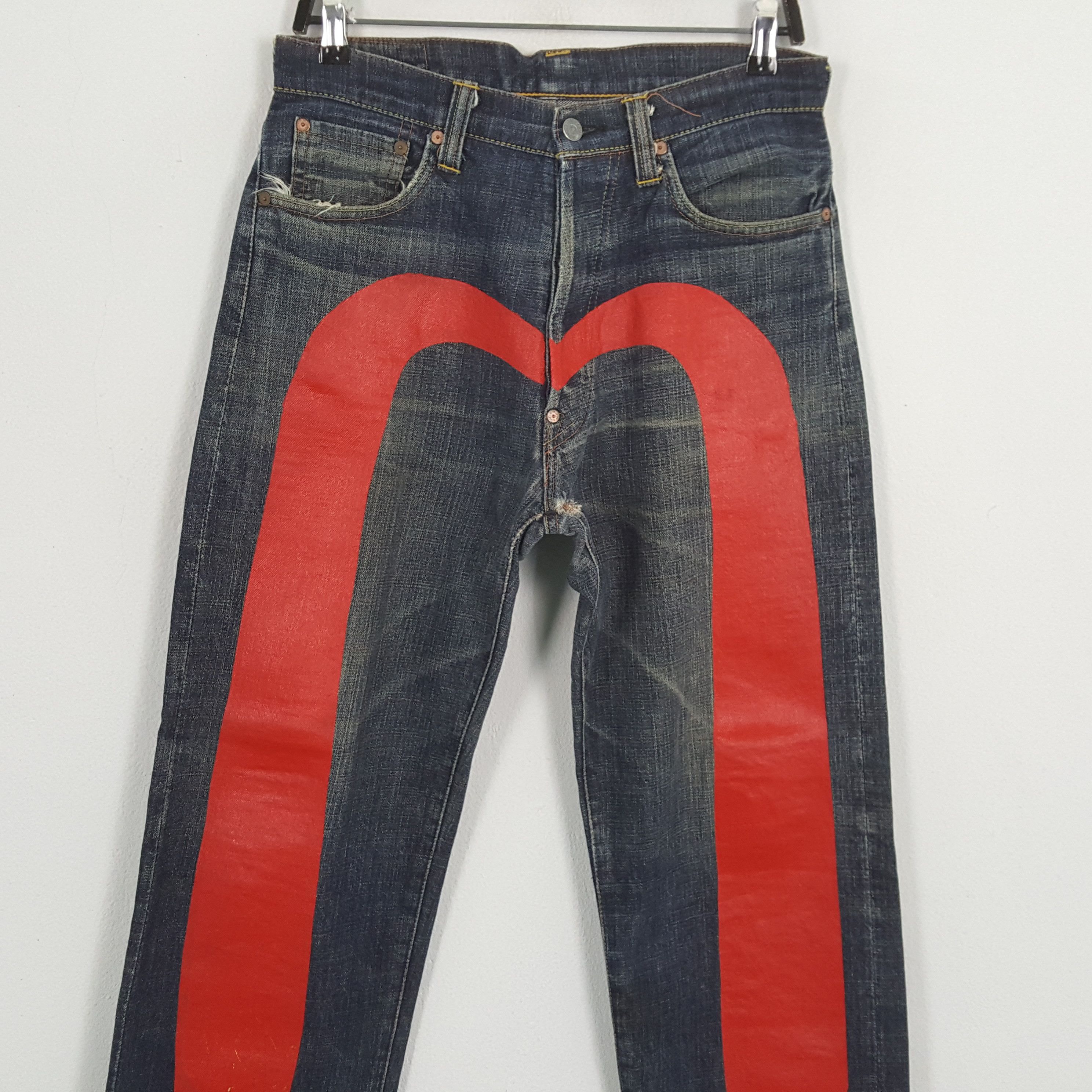 Evisu × Vintage EVISU Japanese Brand Streetwear Custom Daicock Jeans Size US 30 / EU 46 - 2 Thumbnail
