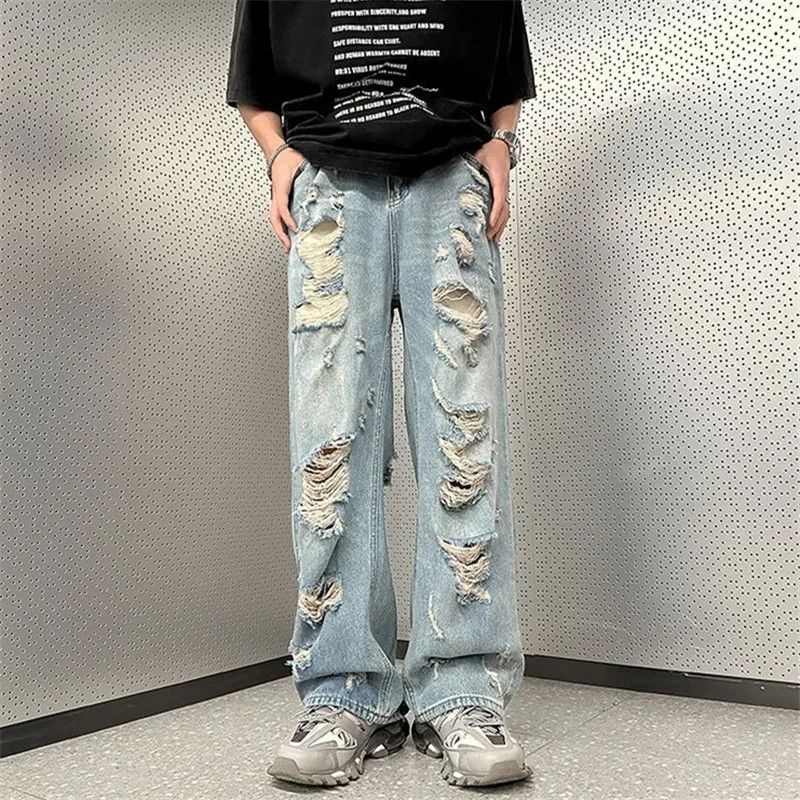 Jean × Vintage High Street Ripped Jeans Size US 32 / EU 48 - 4 Thumbnail