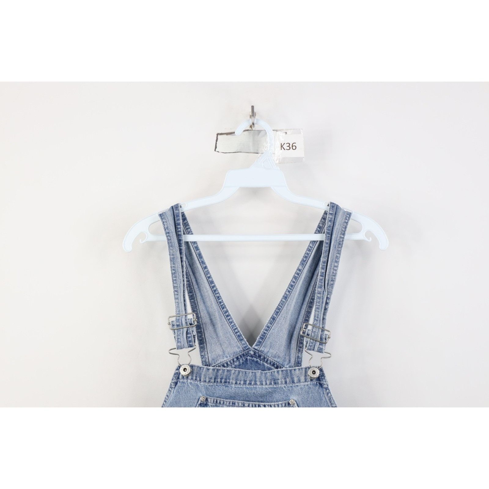 Vintage Vintage 90s Y2K Streetwear Faded Babydoll Wide Leg Overalls Size 28" / US 6 / IT 42 - 2 Thumbnail