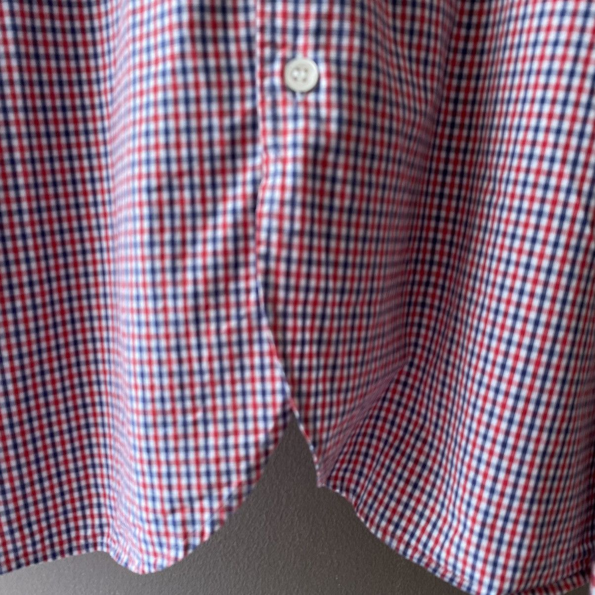 Frapbois FRAPBOIS Red Blue Gingham Check Shirt Size XS / US 0-2 / IT 36-38 - 5 Thumbnail