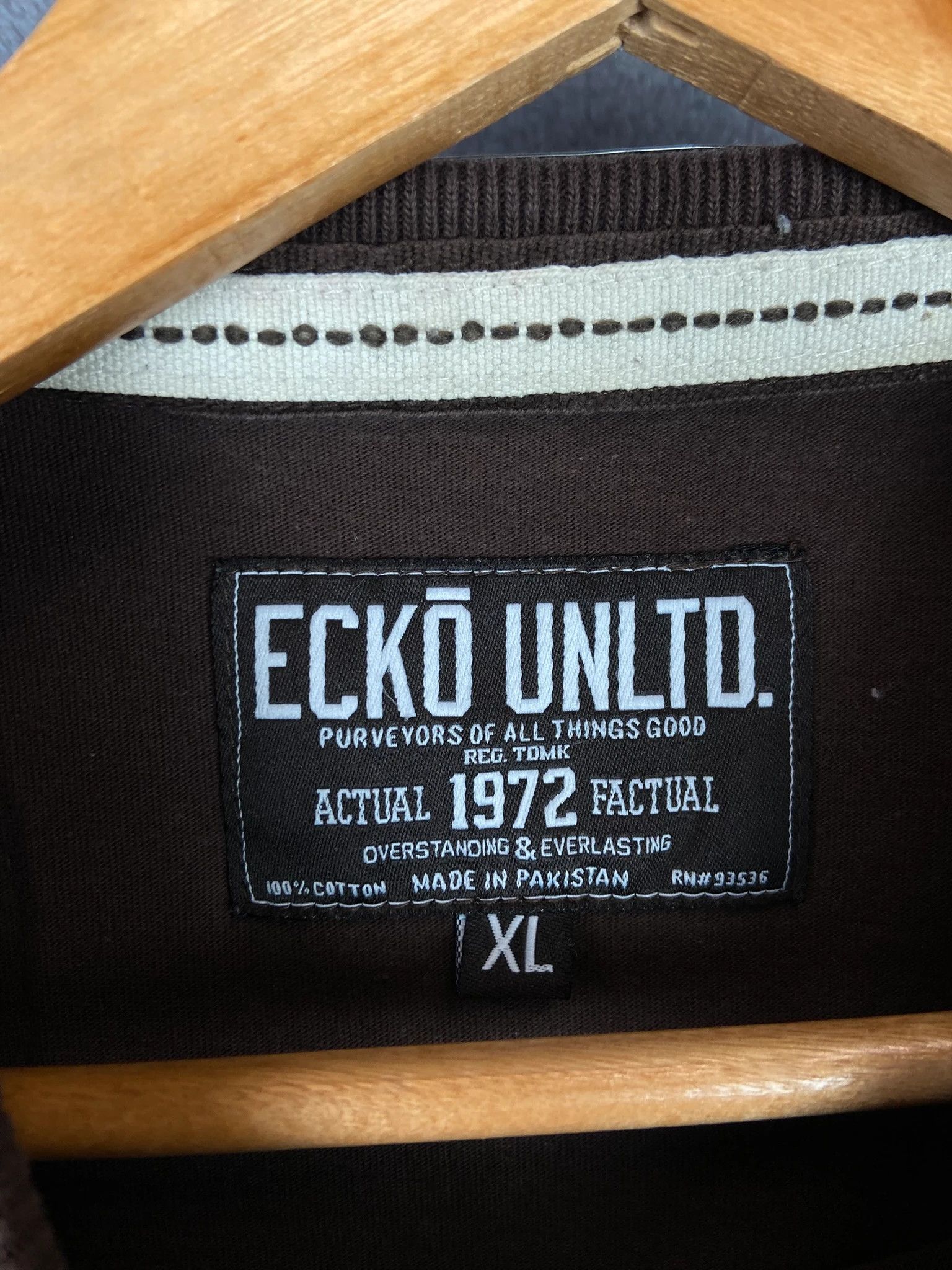 Ecko Unltd. Crewneck Ecko Unltd brown 1972 retro logo vintage Size US XL / EU 56 / 4 - 4 Thumbnail