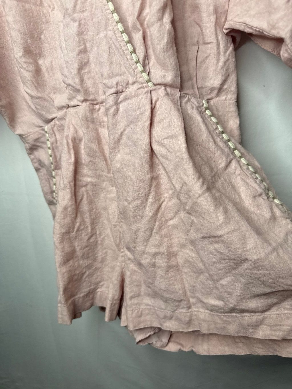 Other Vix Paula Hermanny rope stitch wide sleeves pink romper Lg Size 30" / US 8 / IT 44 - 4 Thumbnail