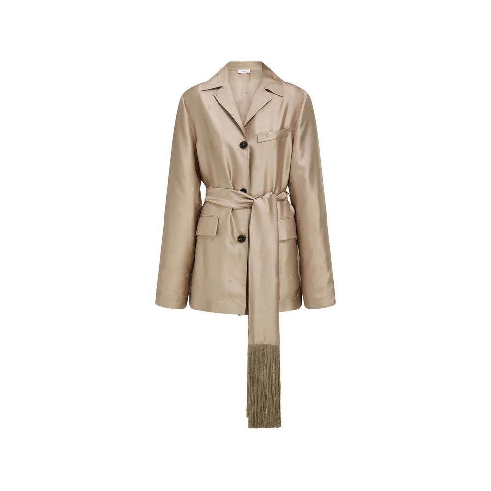 Salvatore Ferragamo Ferragamo NEUTRALS Jackets - Fitted Jackets Size M / US 6-8 / IT 42-44 - 1 Thumbnail