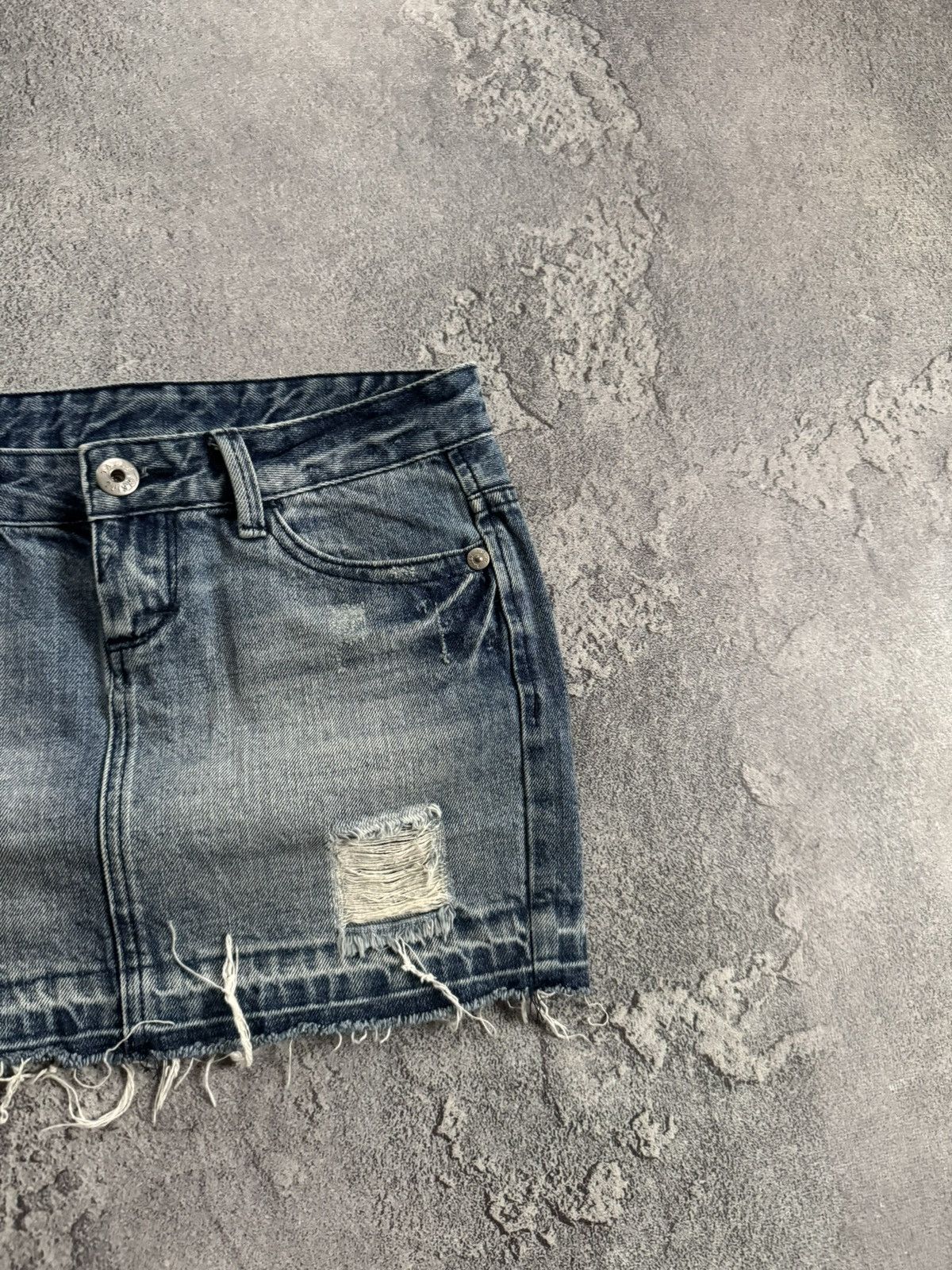 Japanese Brand Y2K avantgarde denim mini skirt hysteric glamour L.G.B. 90s Size 24" / US 00 / IT 34 - 3 Thumbnail