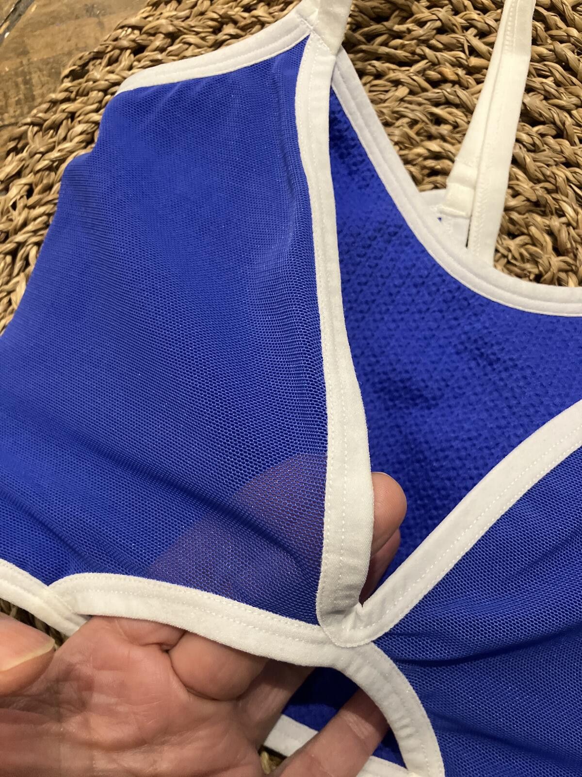 Other NWT Colsie Blue Sports Bra with White Trim, Size Small Size ONE SIZE - 4 Thumbnail