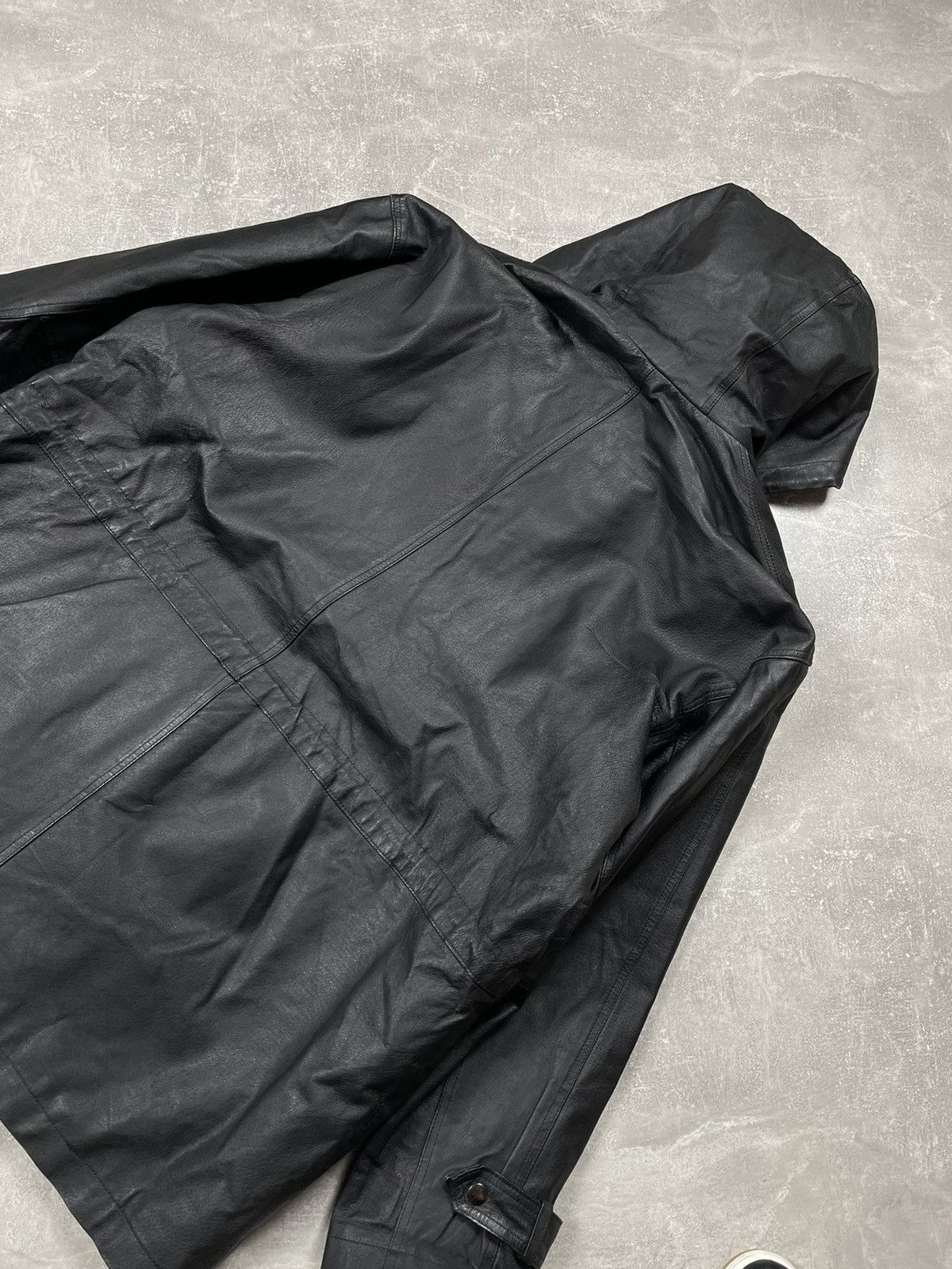 Genuine Leather × Vintage × Wilsons Leather Wilsons Vintage Genuine Leather Black Duffel Coat Jacket Size US XL / EU 56 / 4 - 9 Thumbnail