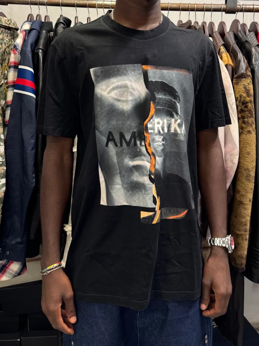 Givenchy SS2015 Givenchy Amerika Black T-Shirt by Riccardo Tisci Size US M / EU 48-50 / 2 - 2 Thumbnail