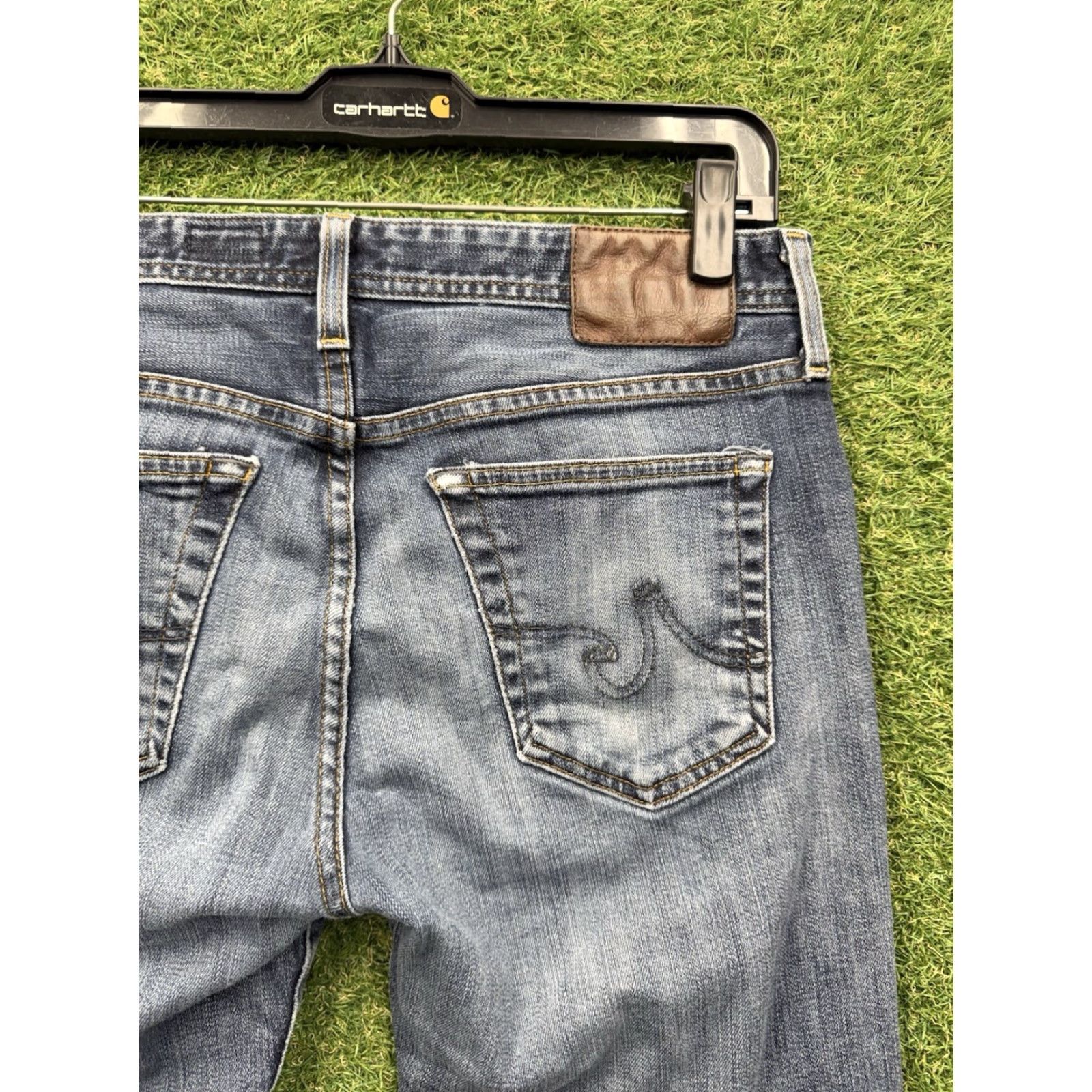 Vintage Adriano Goldschmied Jeans Mens 32x34 The Matchbox Slim Straight Leg Blue Gray Denim 5-Pocket Size US 32 / EU 48 - 3 Thumbnail