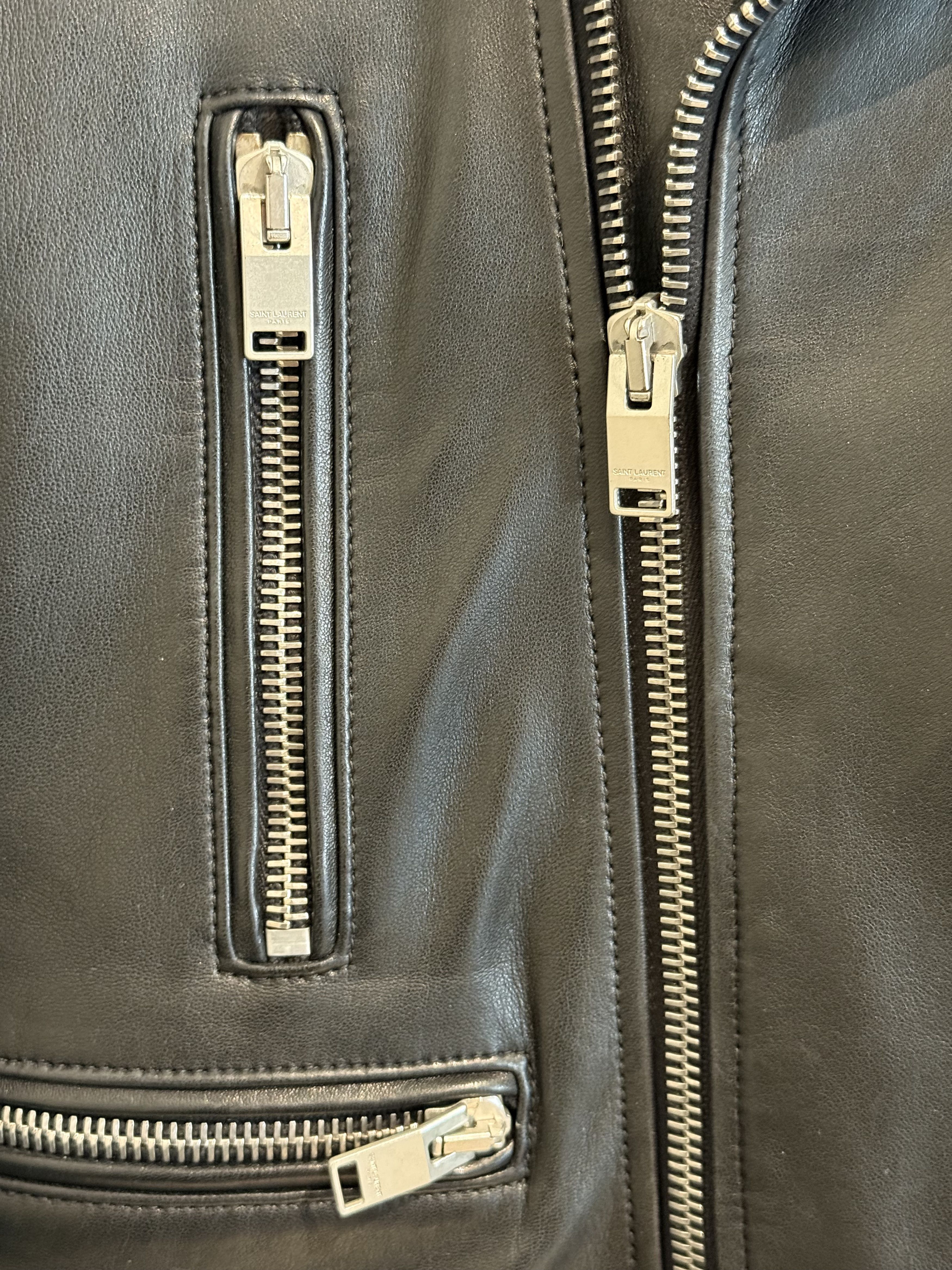 Saint Laurent Paris FW13 Sz54 Black L01 Lamb Leather Jacket Size US L / EU 52-54 / 3 - 5 Thumbnail