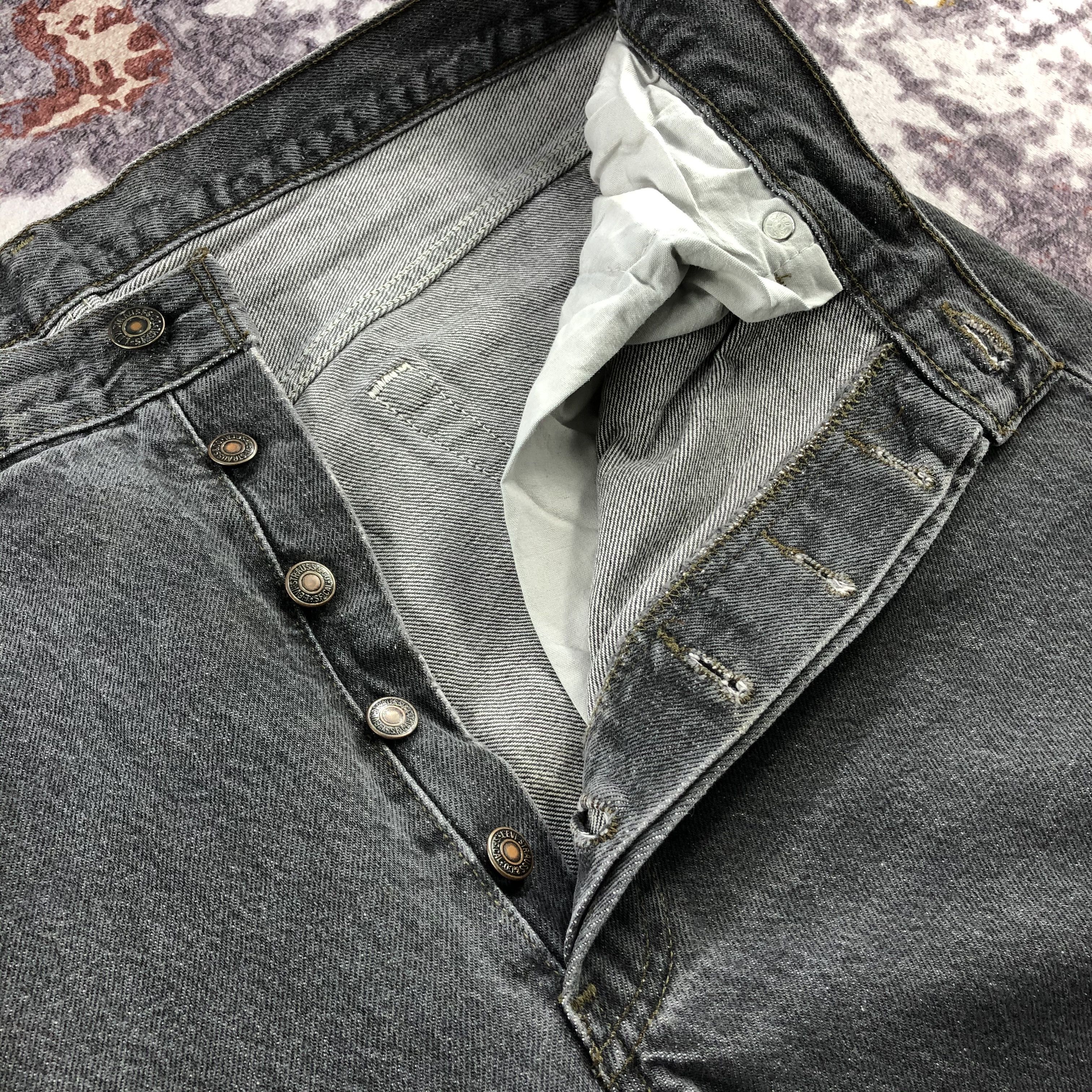 Levi's Vintage 90s Levis 501 Faded Black Jeans-JM2584 Size US 35 - 10 Thumbnail