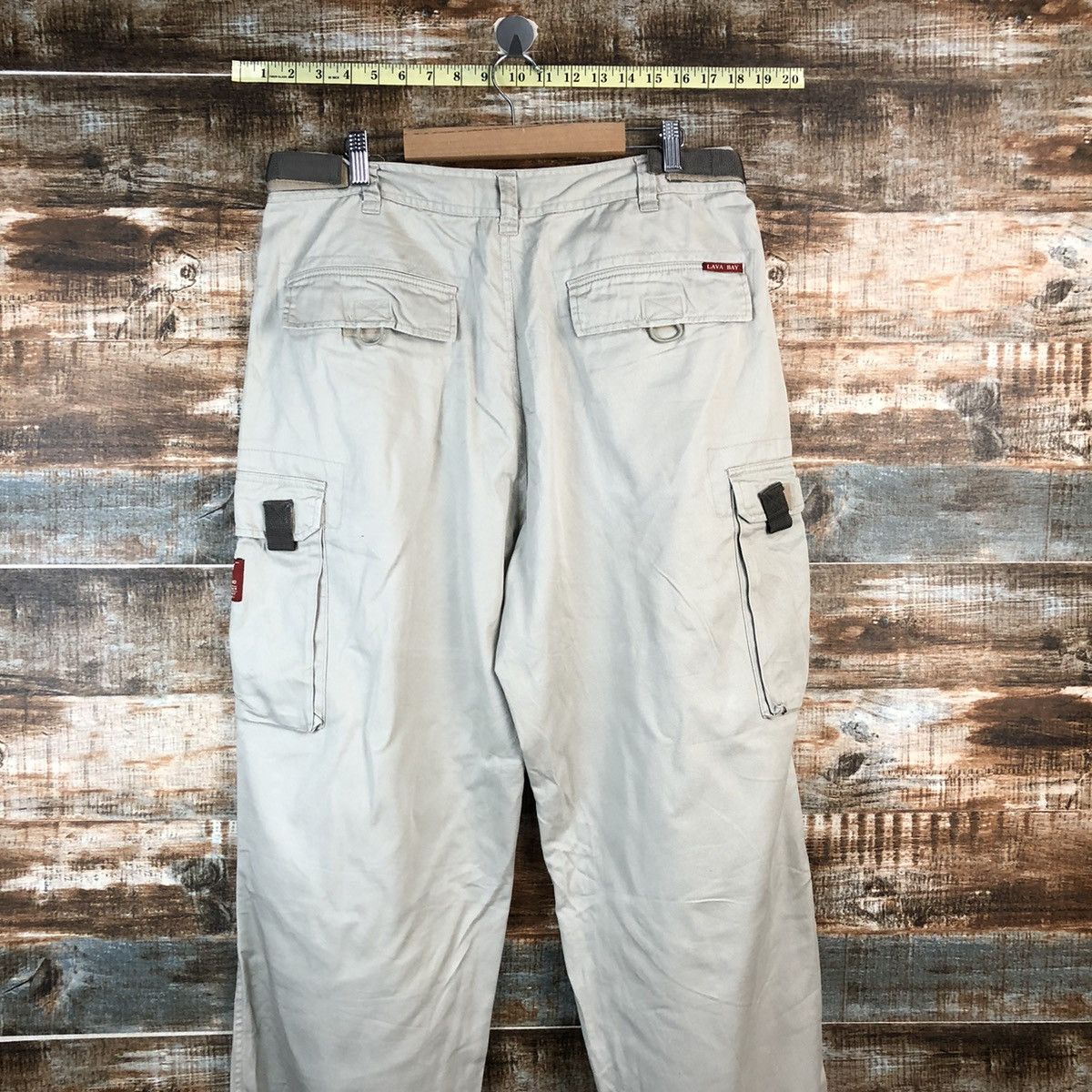 Japanese Brand Lava Bay Cream Cargo Multipocket Pants #A2539 Size US 35 - 17 Thumbnail