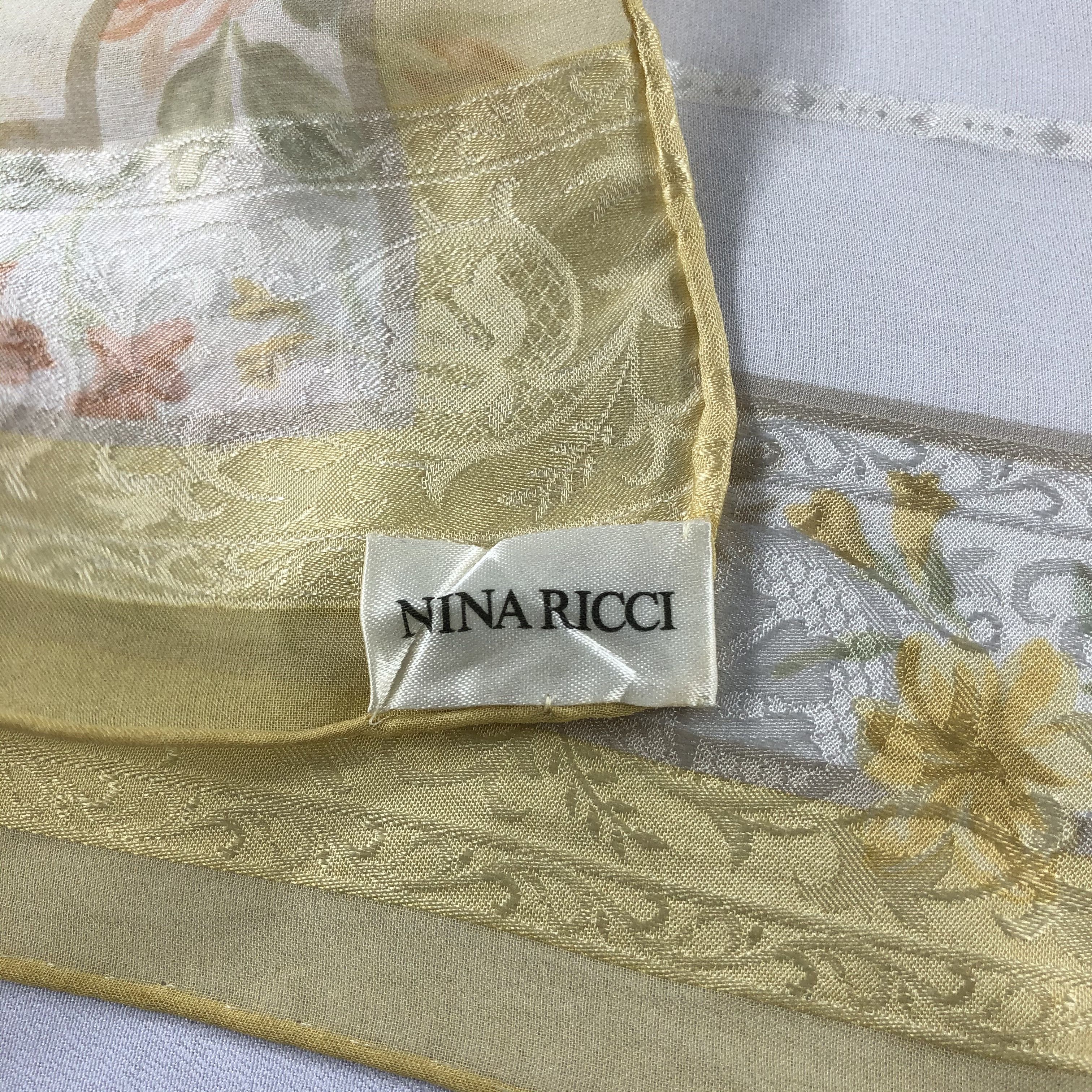Nina Ricci Vintage Nina Ricci Silk Scarf Size ONE SIZE - 5 Thumbnail