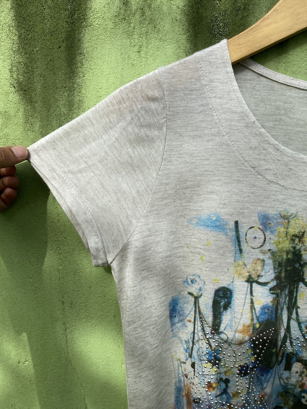 Japanese Brand Gofi Japanese Vintage Surreal Art Graphic Tee Studded Detail Size M / US 6-8 / IT 42-44 - 3 Thumbnail