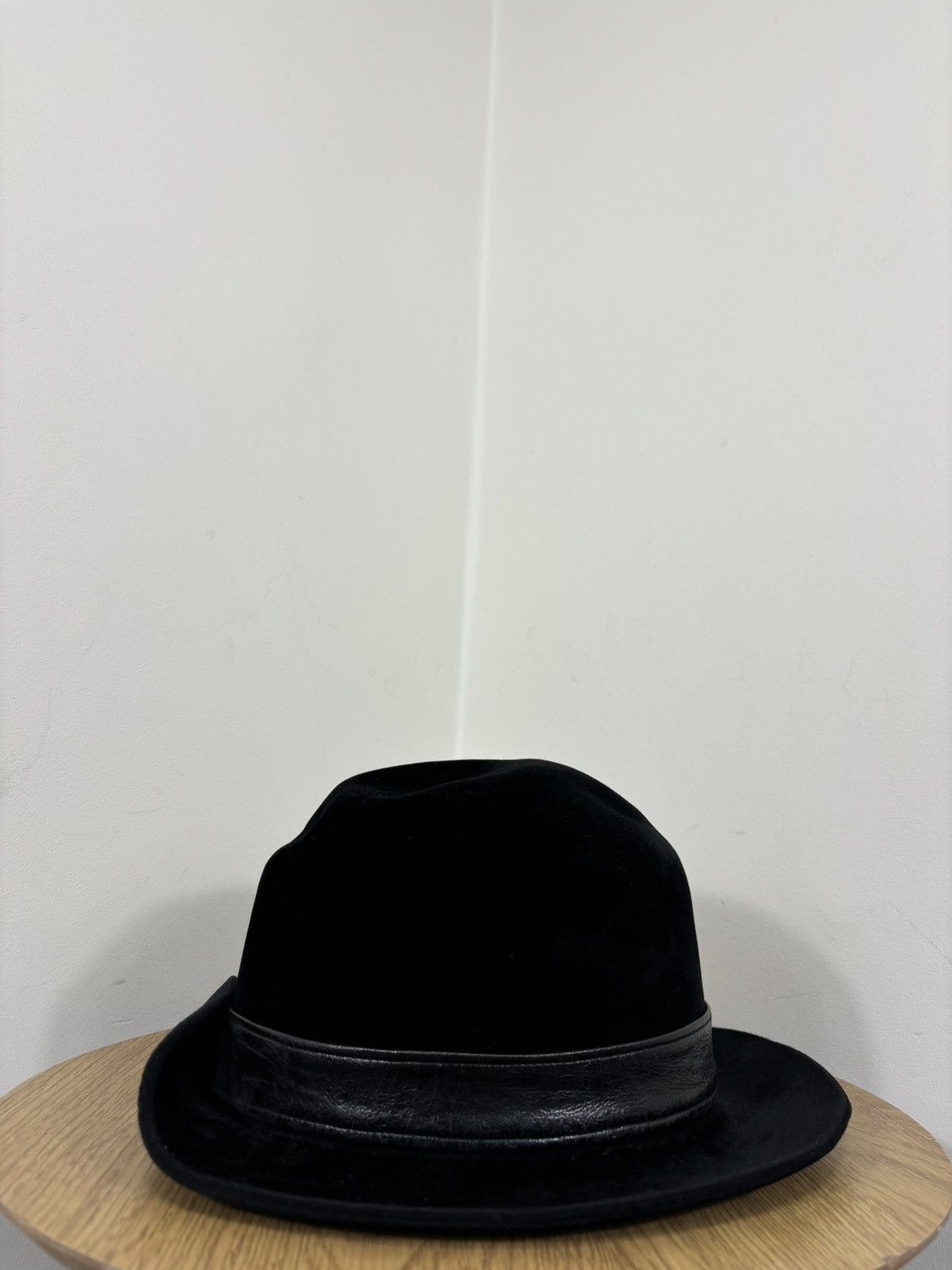 Other Vintage Huckel Alpha Men’s Black Velour Wool Felt Fedora Hat Size ONE SIZE - 7 Thumbnail