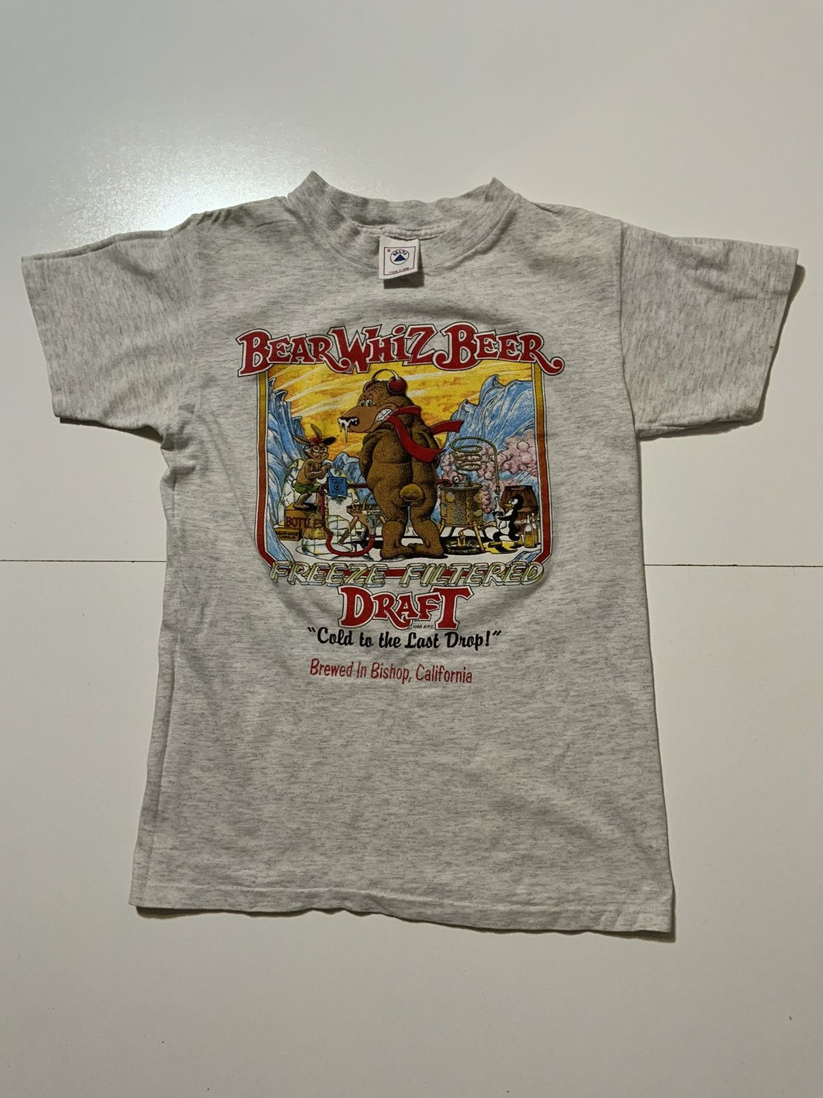 Vintage Vintage 1988 80s Bear Whiz Beer Draft Single Stitch T-Shirt Size US S / EU 44-46 / 1 - 2 Thumbnail