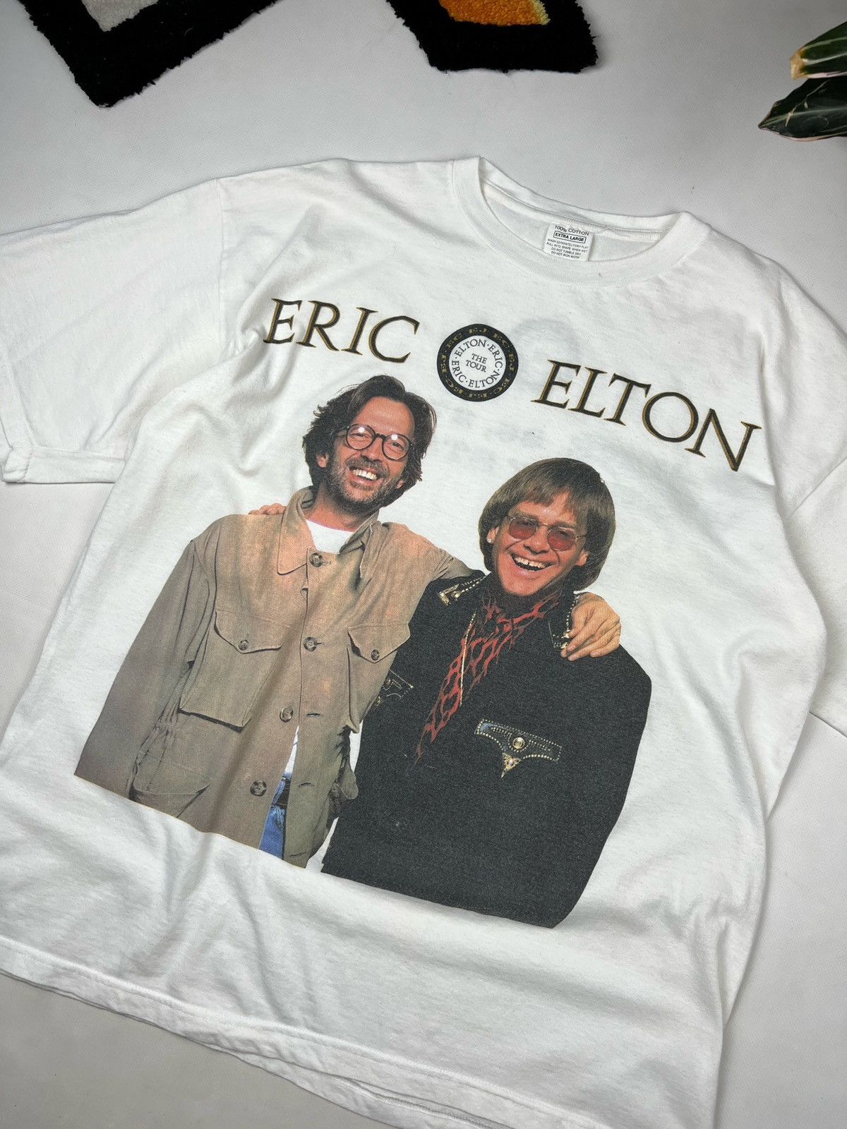 Band Tees × Vintage Vintage Elton John Eric Clapton Tour T Shirt Size XL Size US XL / EU 56 / 4 - 6 Thumbnail
