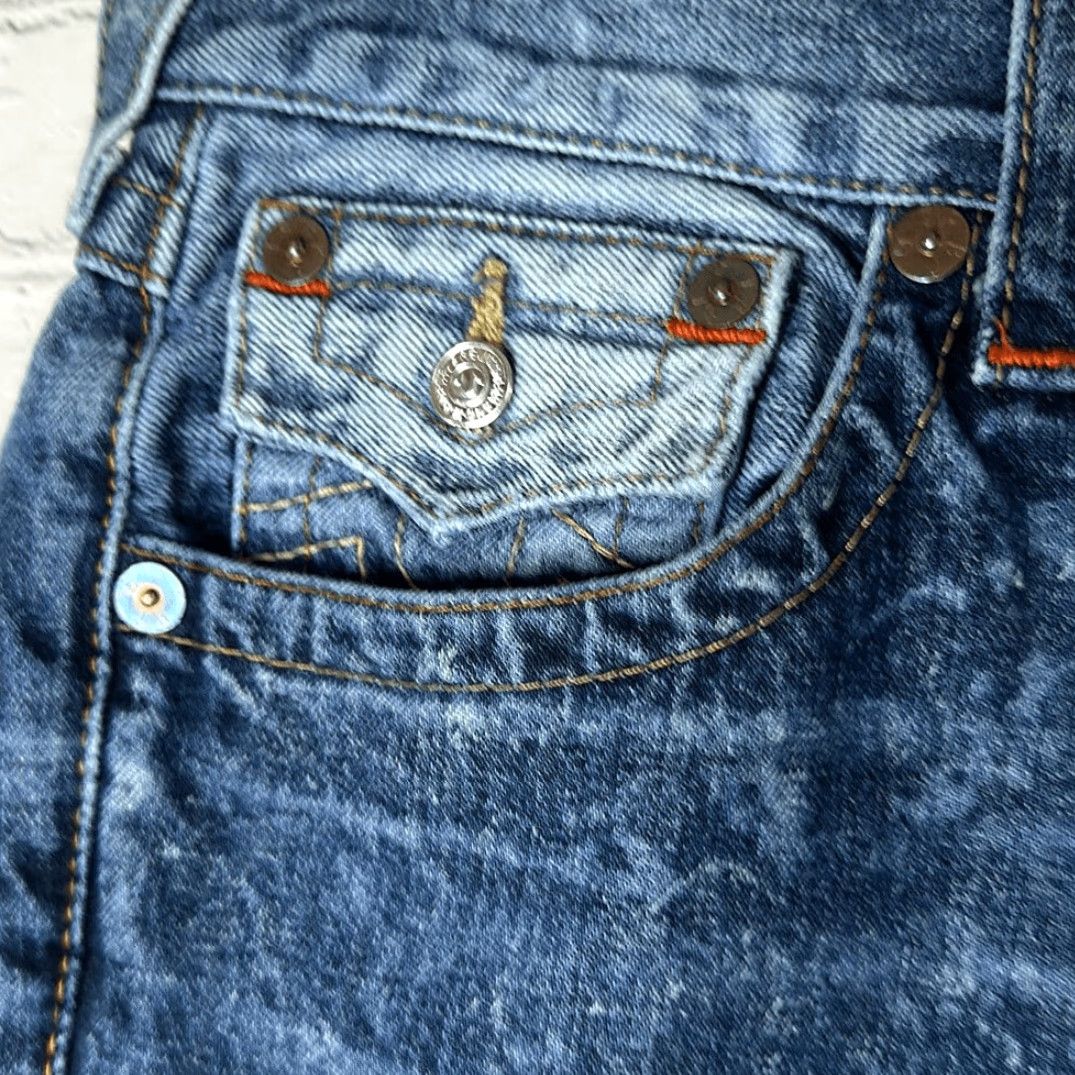 True Religion VINTAGE? Actually not vintage. Title: True Religion World Tour Skinny Jeans Men 29 Blue Acid Wash Distressed 33 Inseam Size US 29 - 5 Thumbnail