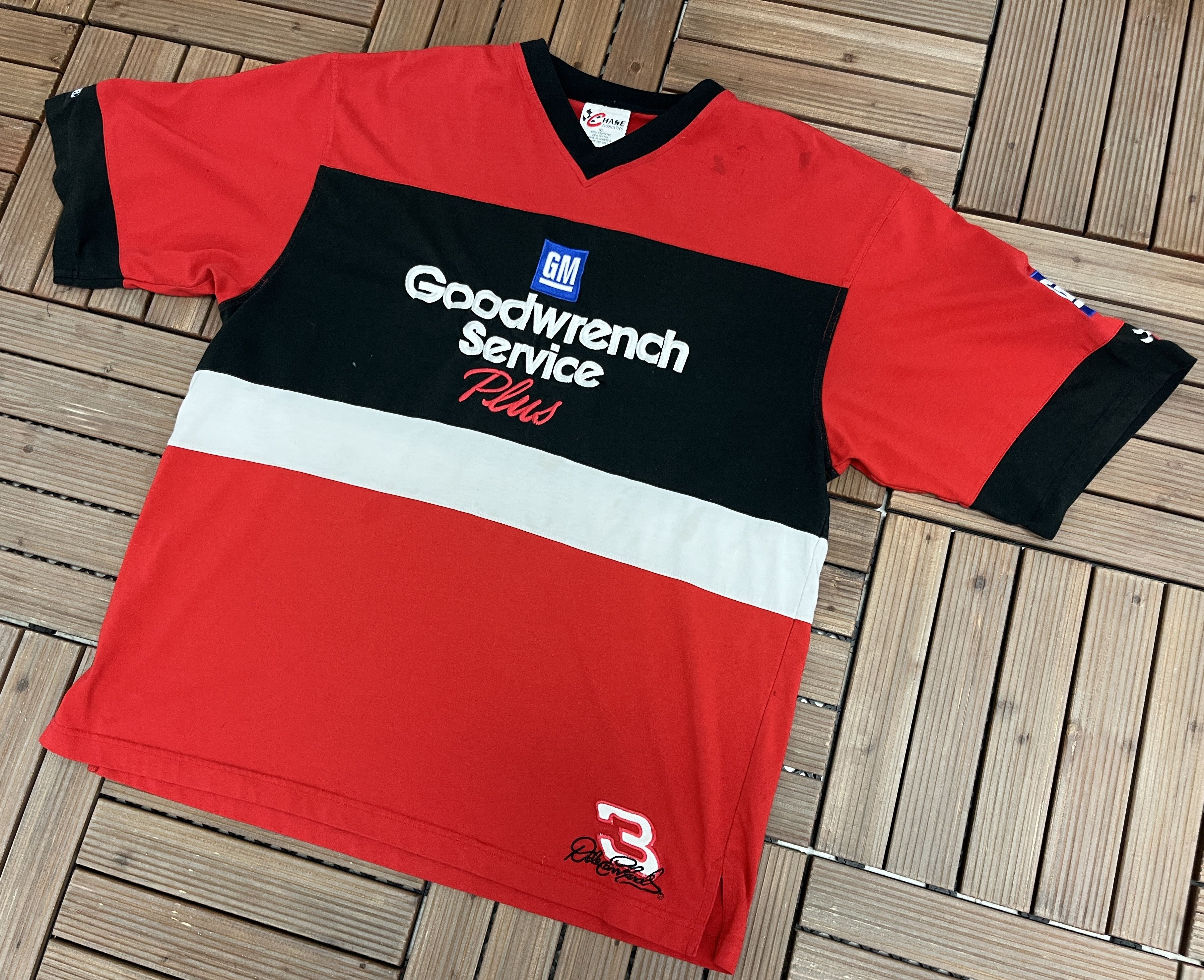 Chase Authentics Dale Earnhardt Goodwrench Service Vintage NASCAR Tee Size US XL / EU 56 / 4 - 4 Thumbnail