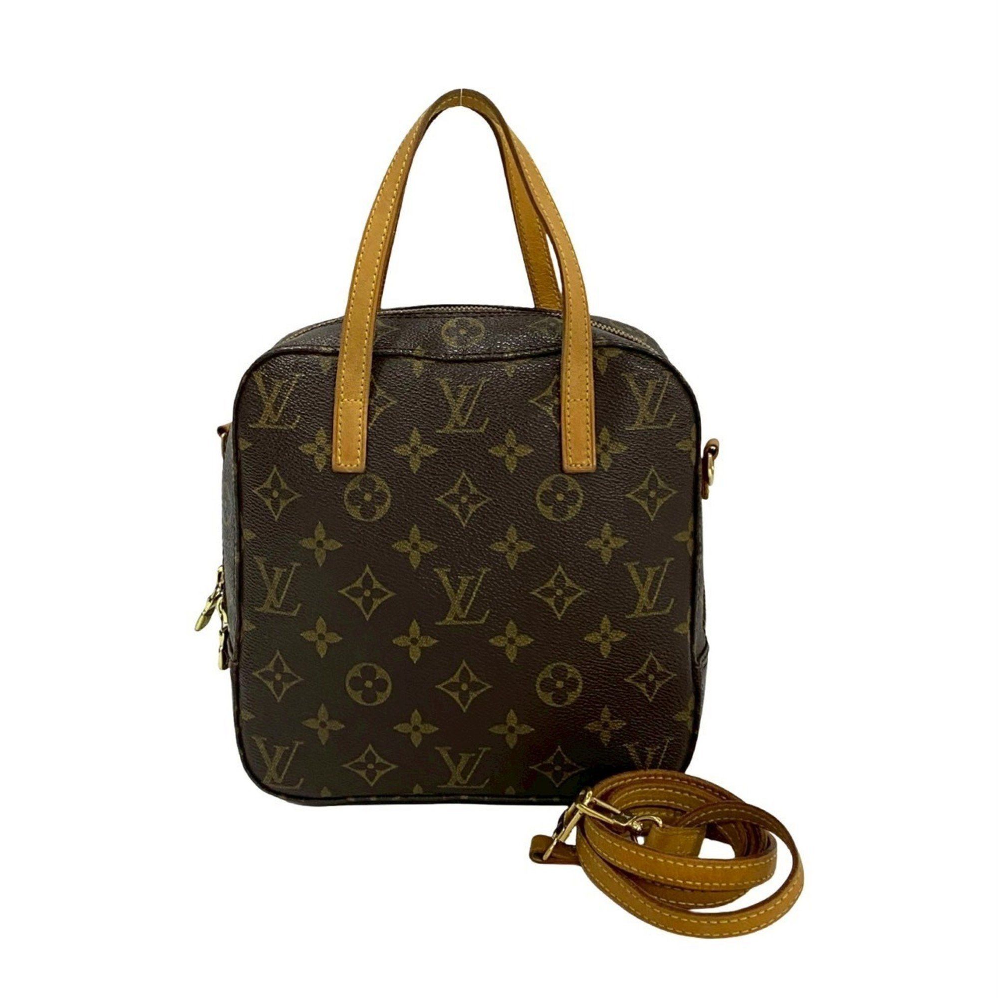Louis Vuitton LOUIS VUITTON Vintage Spontini Monogram Leather 2-Way Shoulder Bag/Handbag Brown 94196 Size ONE SIZE - 1 Thumbnail
