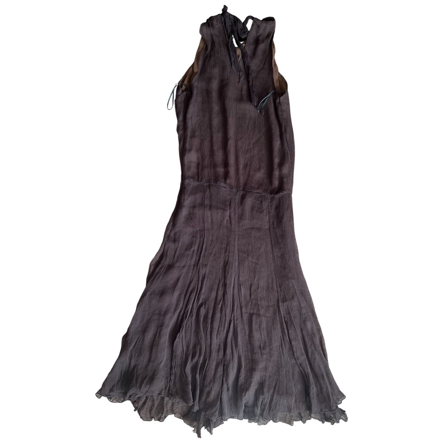 Zara Zara Woman Brown Halter Knee Midi Dress, M Size M / US 6-8 / IT 42-44 - 2 Thumbnail