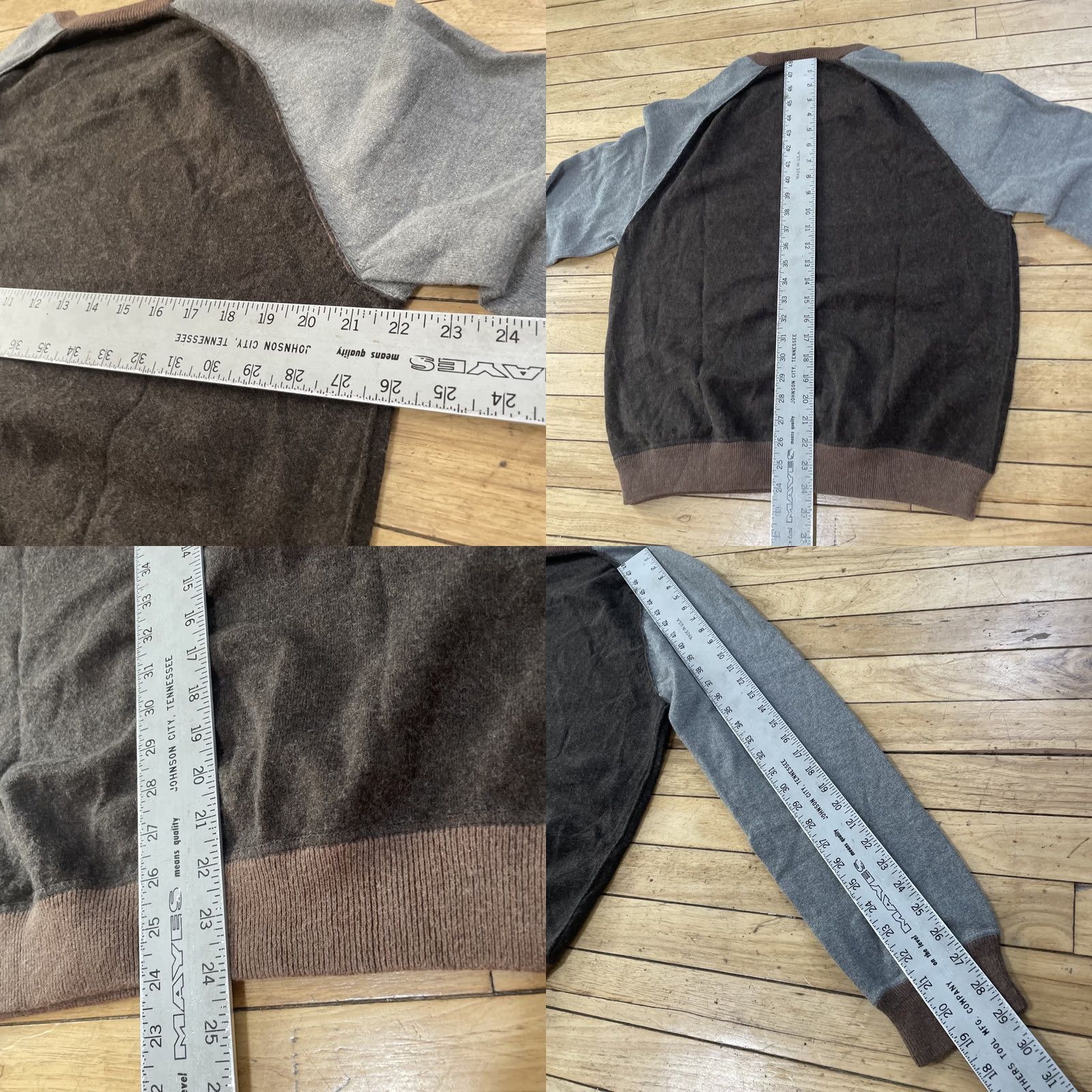 Gap VINTAGE Gap Cashmere Sweater Men L VNeck Gray Brown 90s Preppy Streetwear Pullover Mens L Size US L / EU 52-54 / 3 - 8 Thumbnail