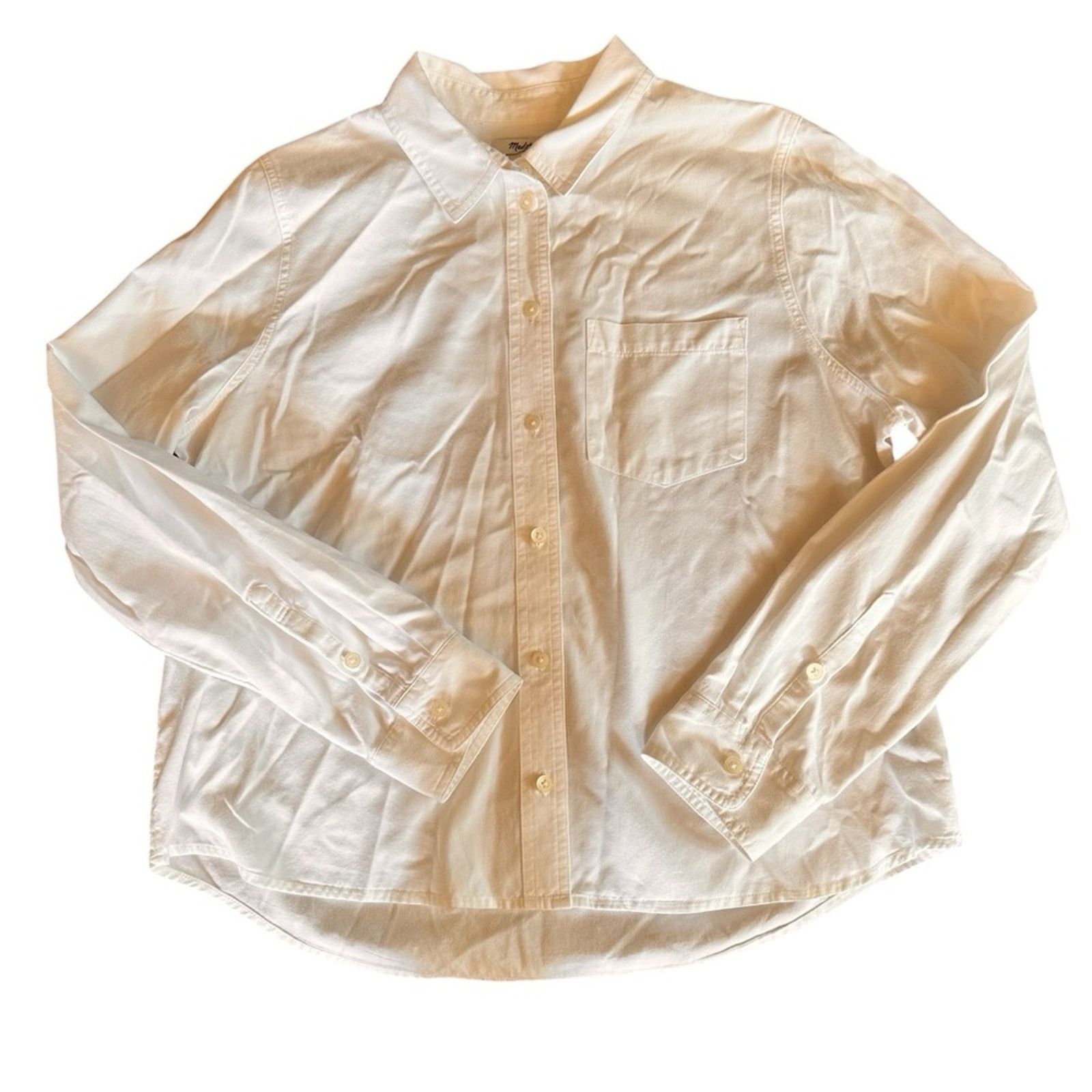 Madewell Madewell White Button Down Shirt – Size M – EUC Size M / US 6-8 / IT 42-44 - 1 Thumbnail