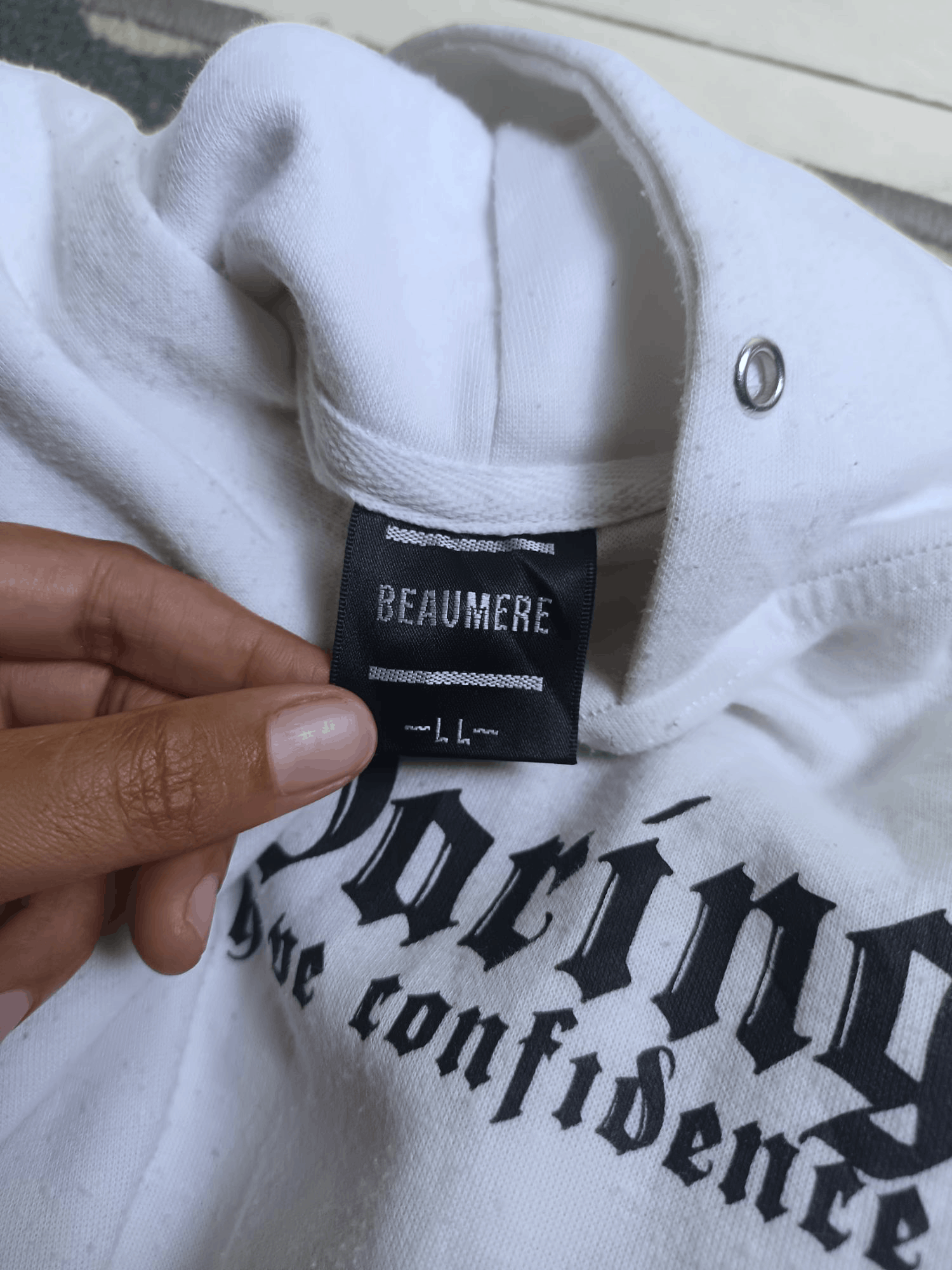 Japanese Brand Japanese Beaumere Poem Side Zipper Hoodie if6was9 style Size US XL / EU 56 / 4 - 5 Thumbnail