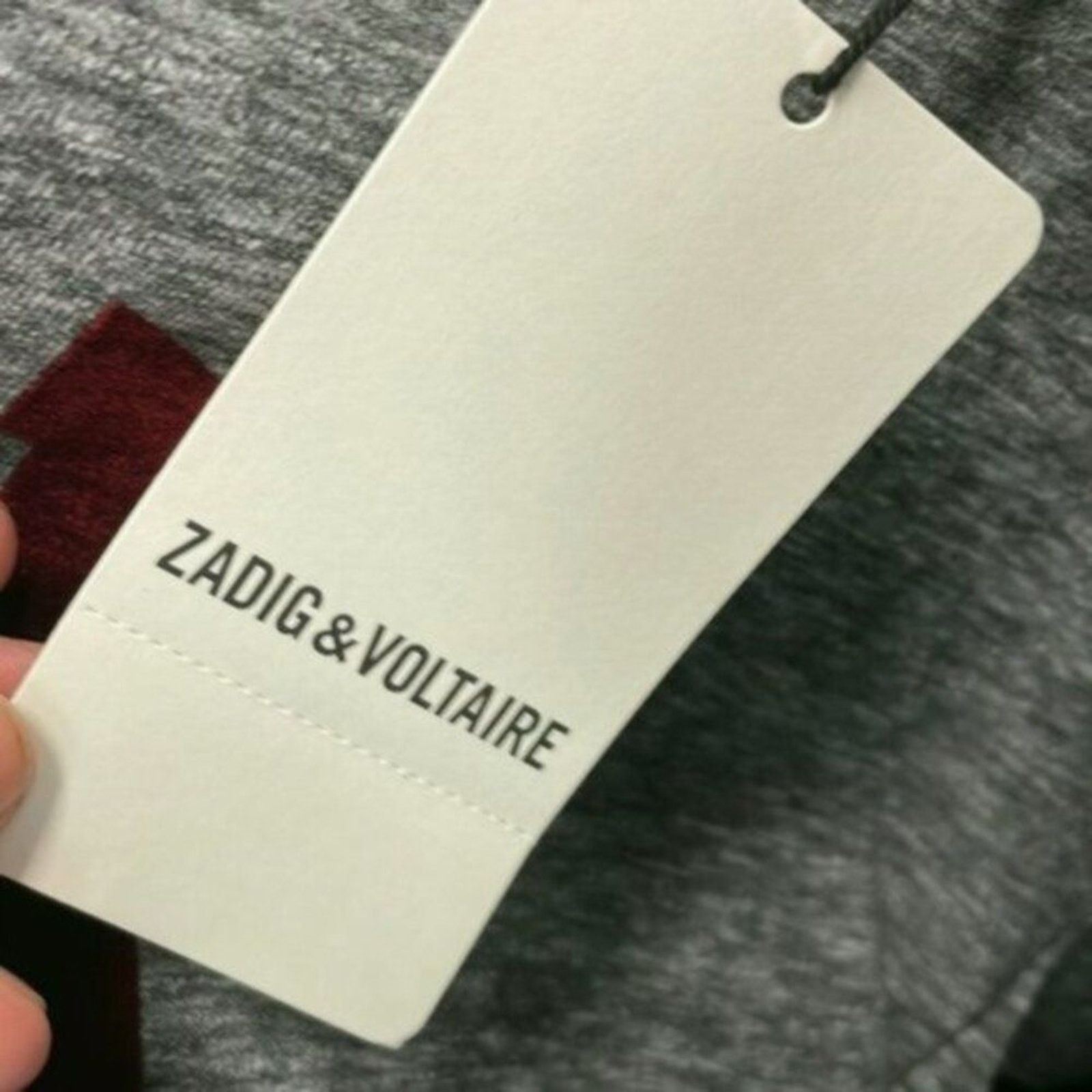 Zadig & Voltaire Zadig & Voltaire Flocked Rock Detail Tee Gray M Size M / US 6-8 / IT 42-44 - 4 Thumbnail