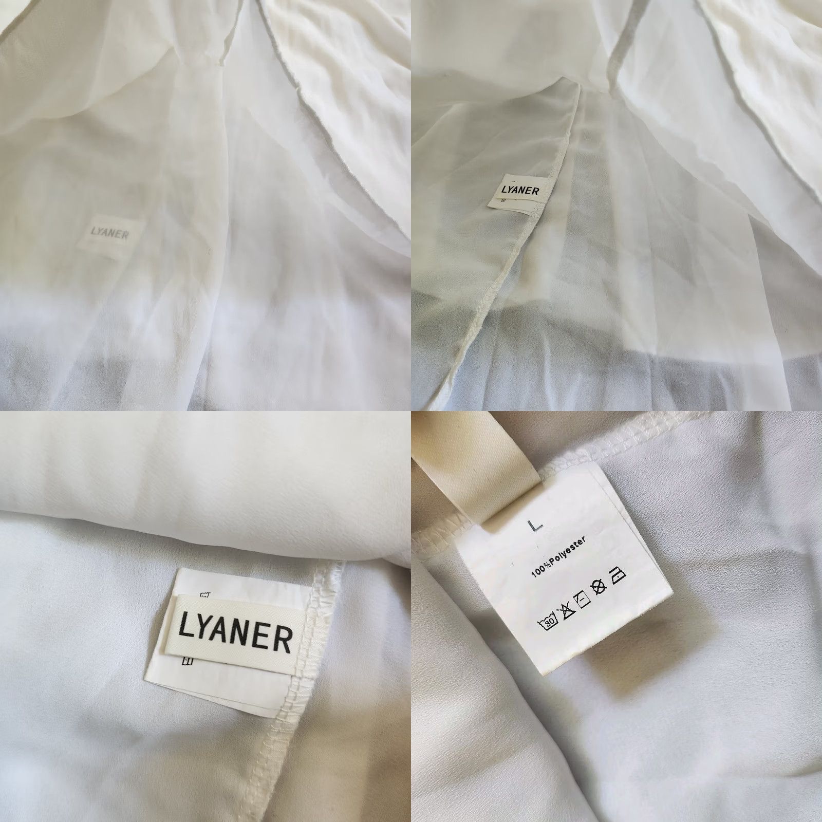 Vintage Lyaner Women's White Layered Skirt Short L Regular XS? (Wait) Size 36" / US 14 / IT 50 - 8 Thumbnail