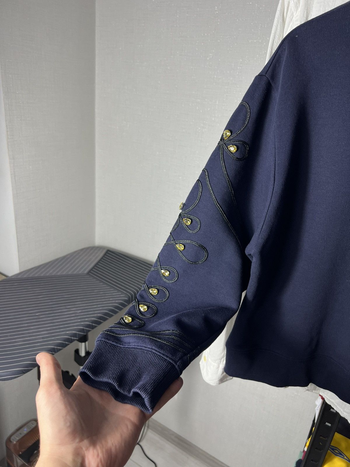 Sandro Sandro Natty Embroidered Rhinestone M Dark Navy Sweatshirt 2 Size M / US 6-8 / IT 42-44 - 4 Thumbnail