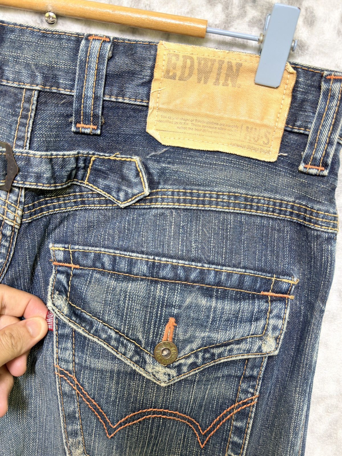 Vintage Edwin 503 XVS Flare Jeans Y2K Archive Mud Wash Denim
