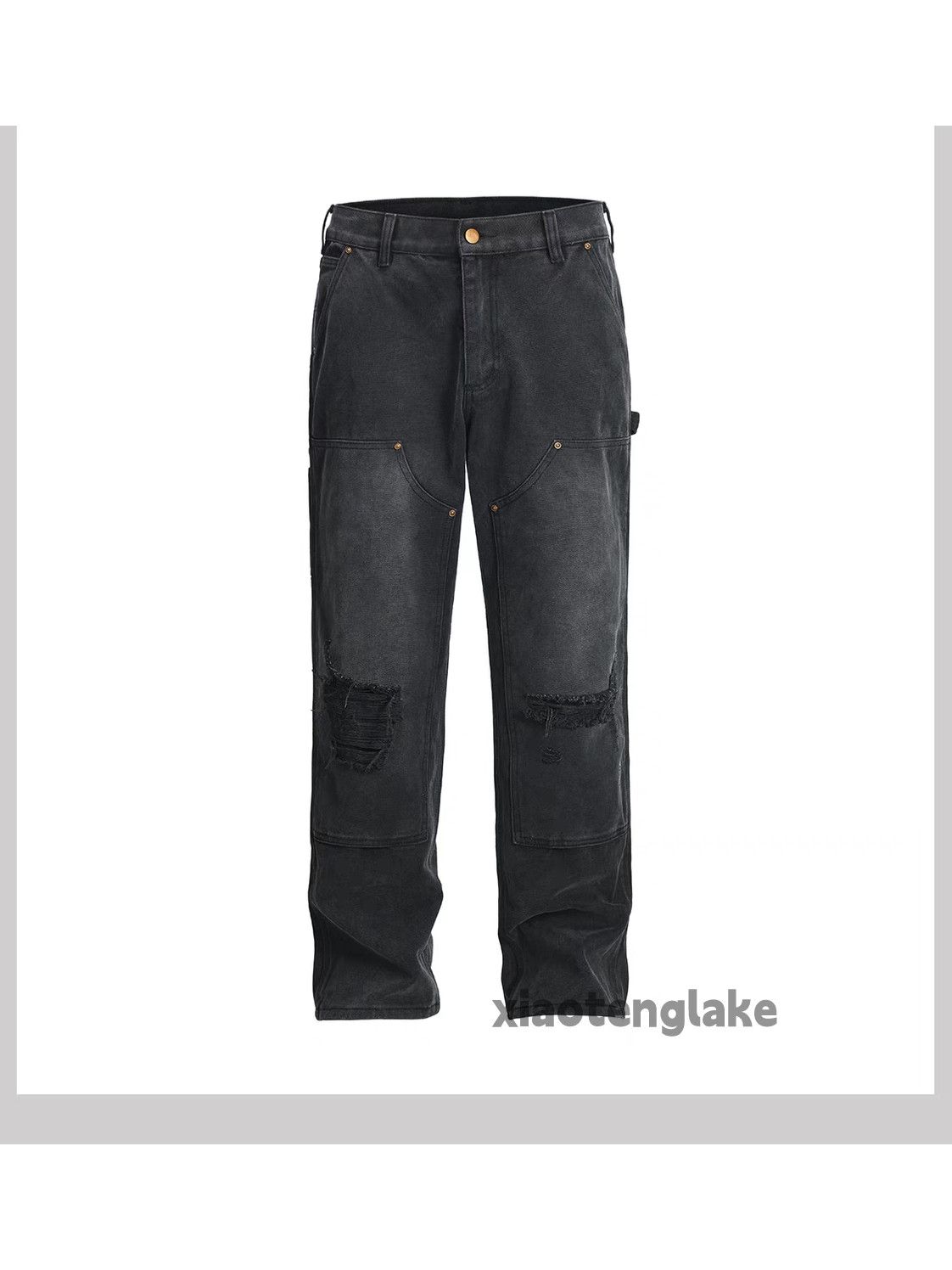 Jean × Vintage washed faded utility punk grunge ripped carpenter jeans Size US 30 / EU 46 - 5 Thumbnail