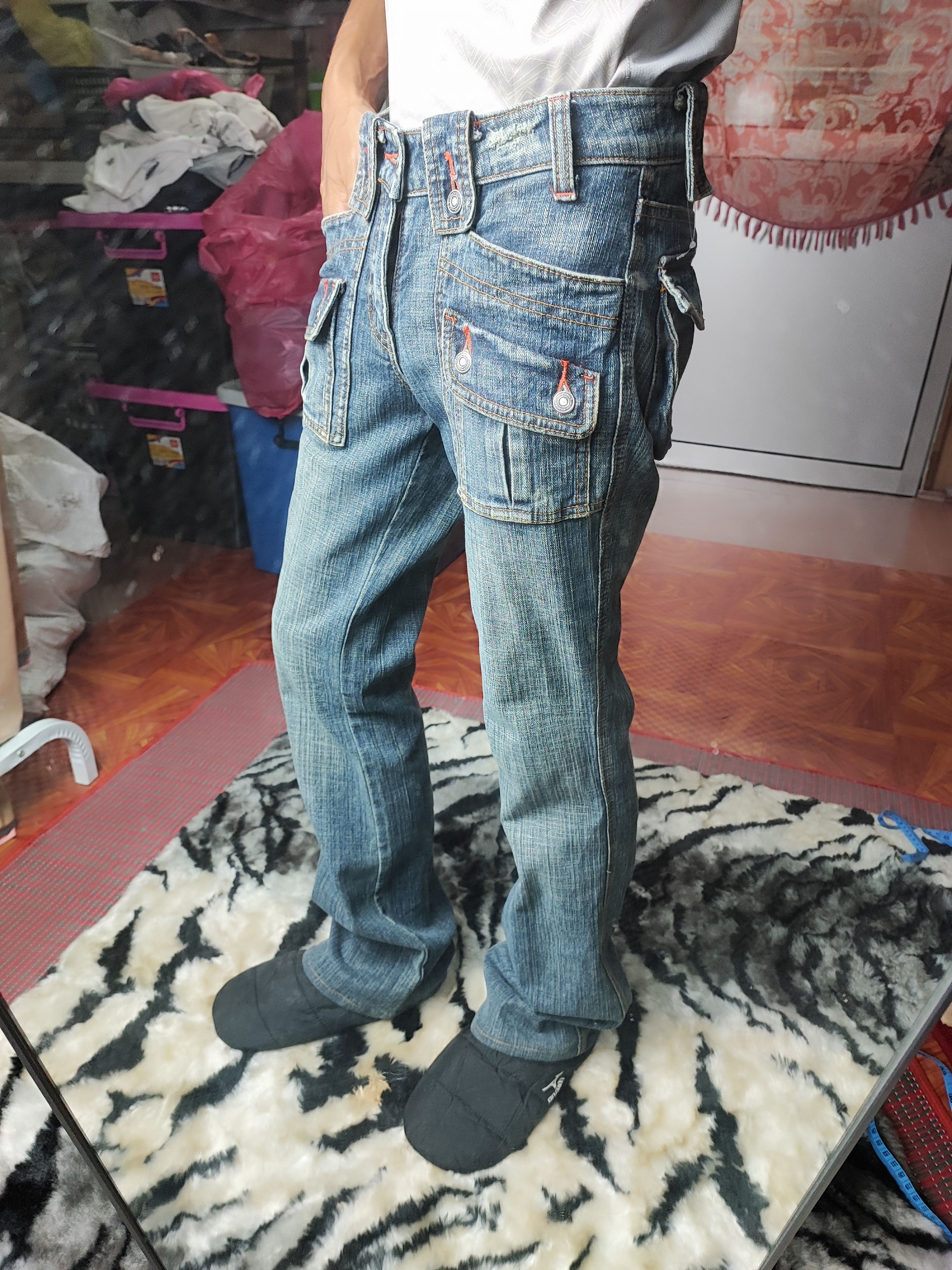 Hysteric Glamour Flare Bush Pants Jeans Camel Road Mud Rusty Bootcut Size US 27 - 3 Thumbnail