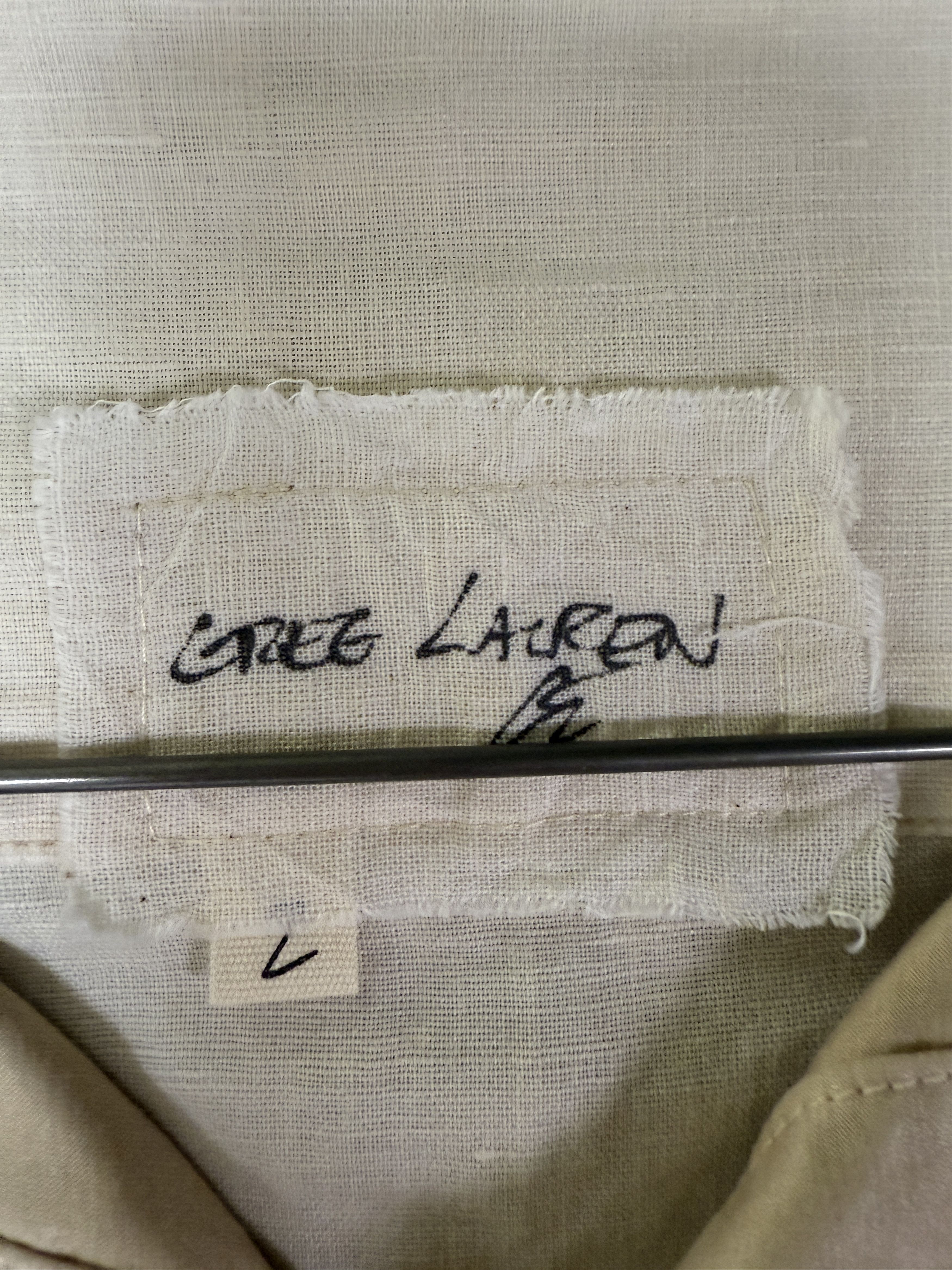 Greg Lauren Greg Lauren Linen Long Tux Studio Shirt Size US M / EU 48-50 / 2 - 3 Thumbnail