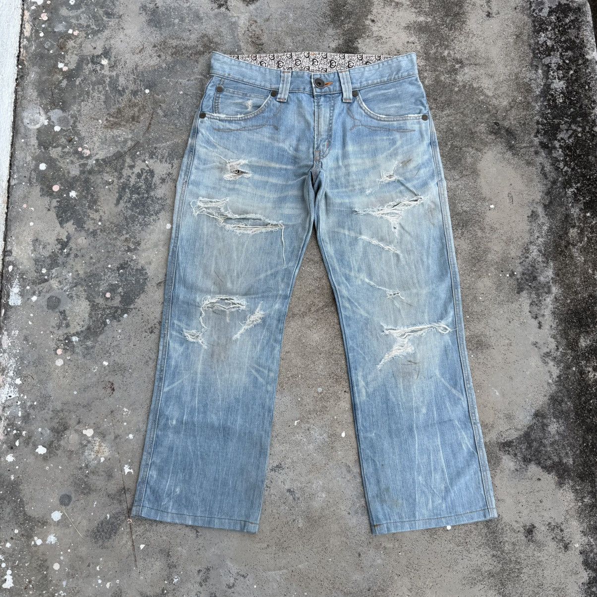 Edwin Vintage Edwin Faded Distressed Denim Jean Pants W36 Size US 34 / EU 50 - 1 Thumbnail