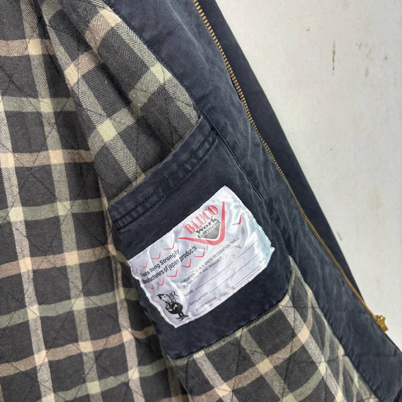 Japanese Brand Bluco Paxon Bomber Jacket Black Stone Washed Denim Jacket Size US L / EU 52-54 / 3 - 10 Thumbnail