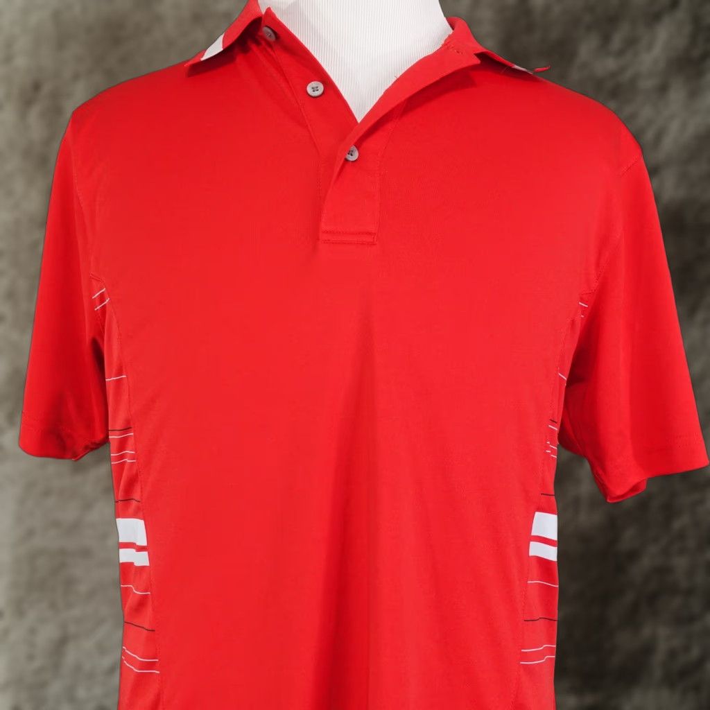 PGA Tour POLO PGA TOUR PRO SERIES ATHLETIC FIT RED GOLF MENS SIZE L LARGE Size US L / EU 52-54 / 3 - 1 Thumbnail
